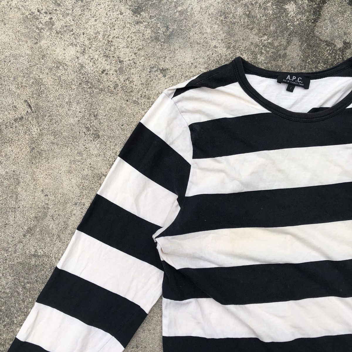 A.P.C. × Japanese Brand × Vintage Rare Vintage A.P.C Stripes Seditionaries Punk Styles Tee Size US XS / EU 42 / 0 - 7 Thumbnail