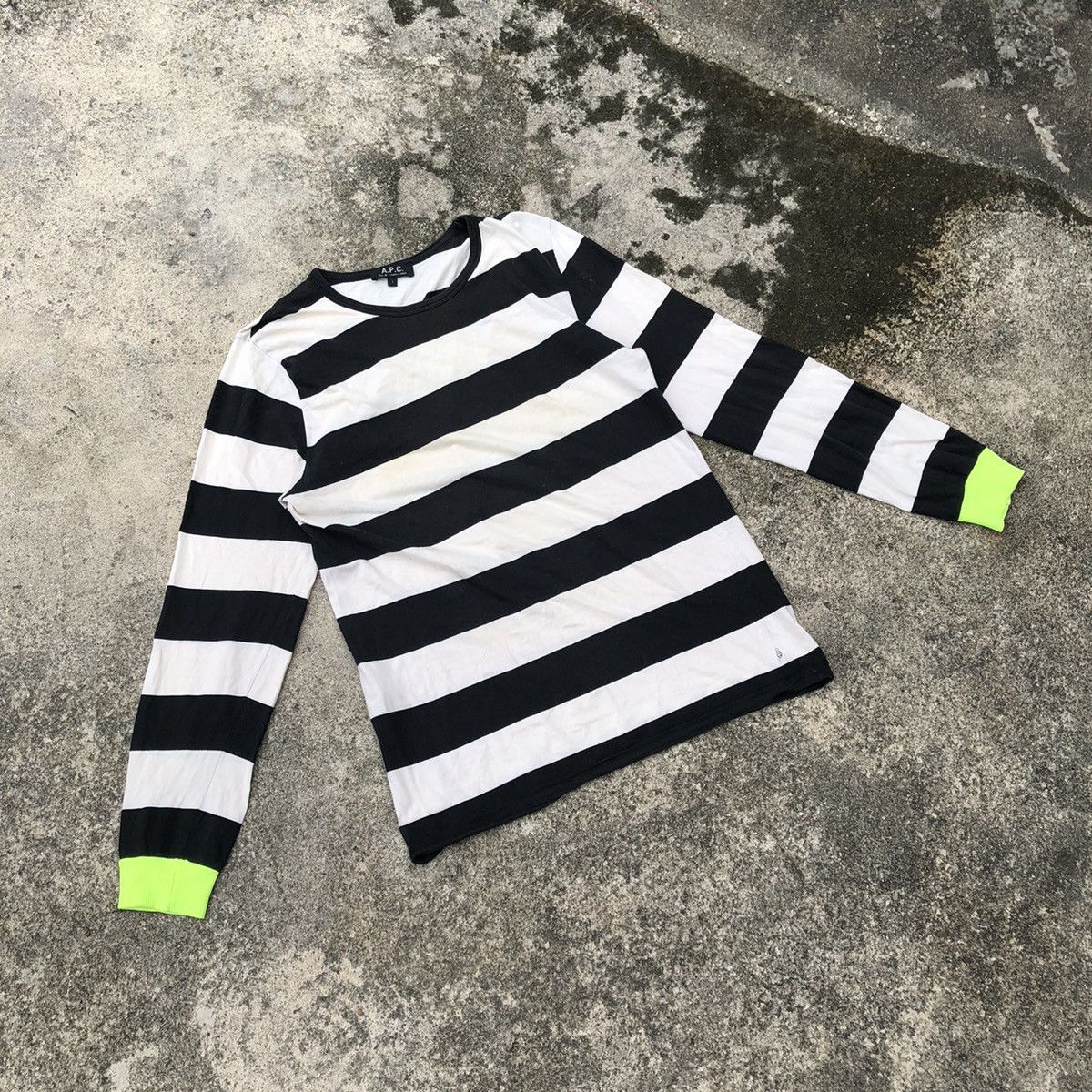A.P.C. × Japanese Brand × Vintage Rare Vintage A.P.C Stripes Seditionaries Punk Styles Tee Size US XS / EU 42 / 0 - 1 Thumbnail