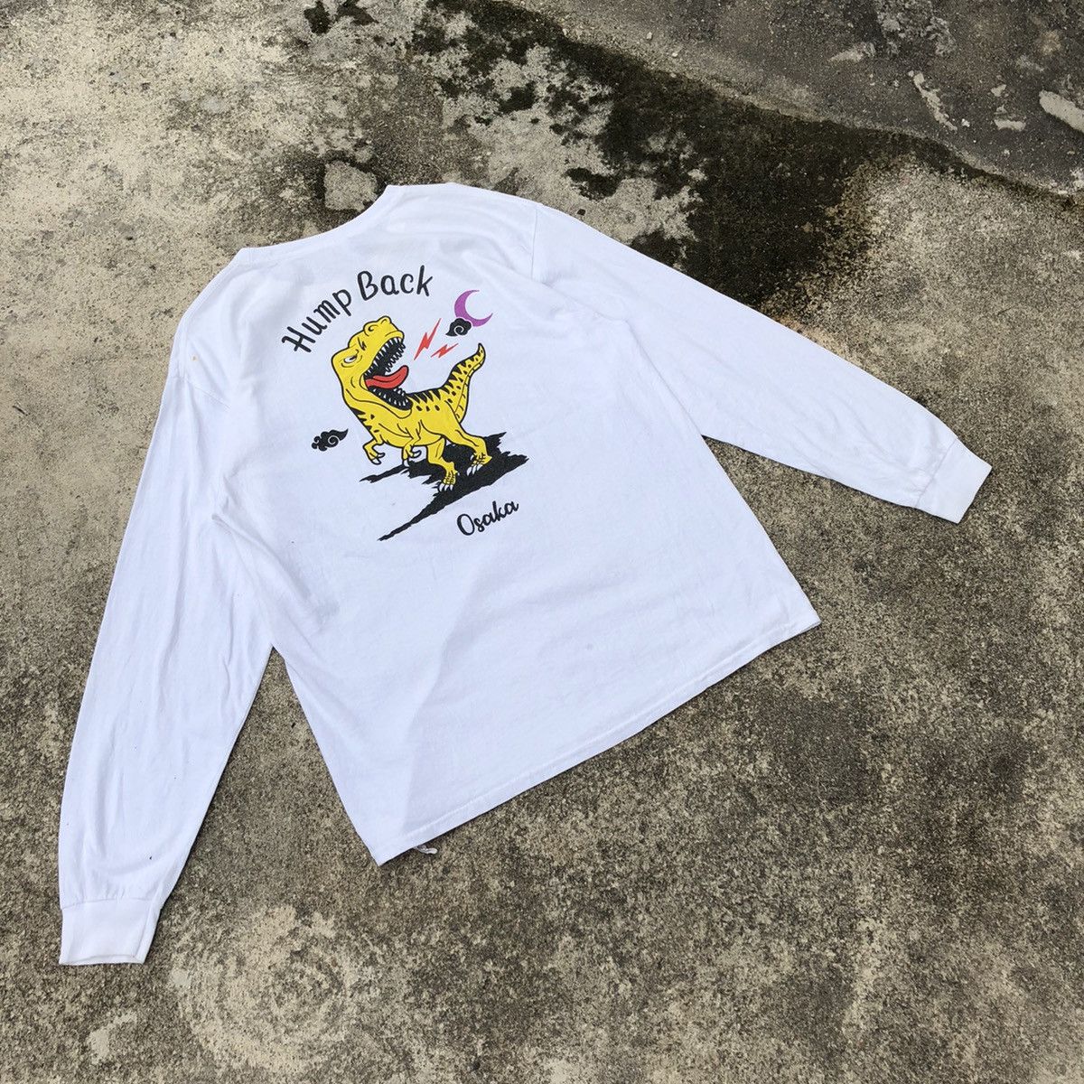Rare Hump Back Osaka Graphic Of Dinosaur Longsleeves Tee