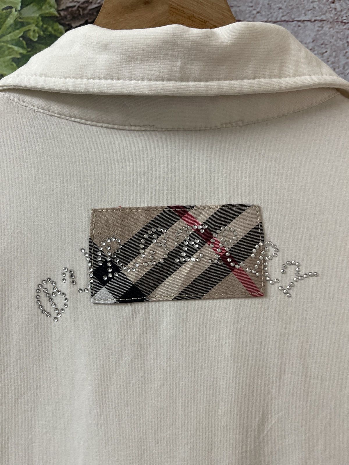 Burberry VINTAGE BURBERRY PLAID NOTCH NECK POLO SHIRT VERY RARE Size M / US 6-8 / IT 42-44 - 2 Thumbnail