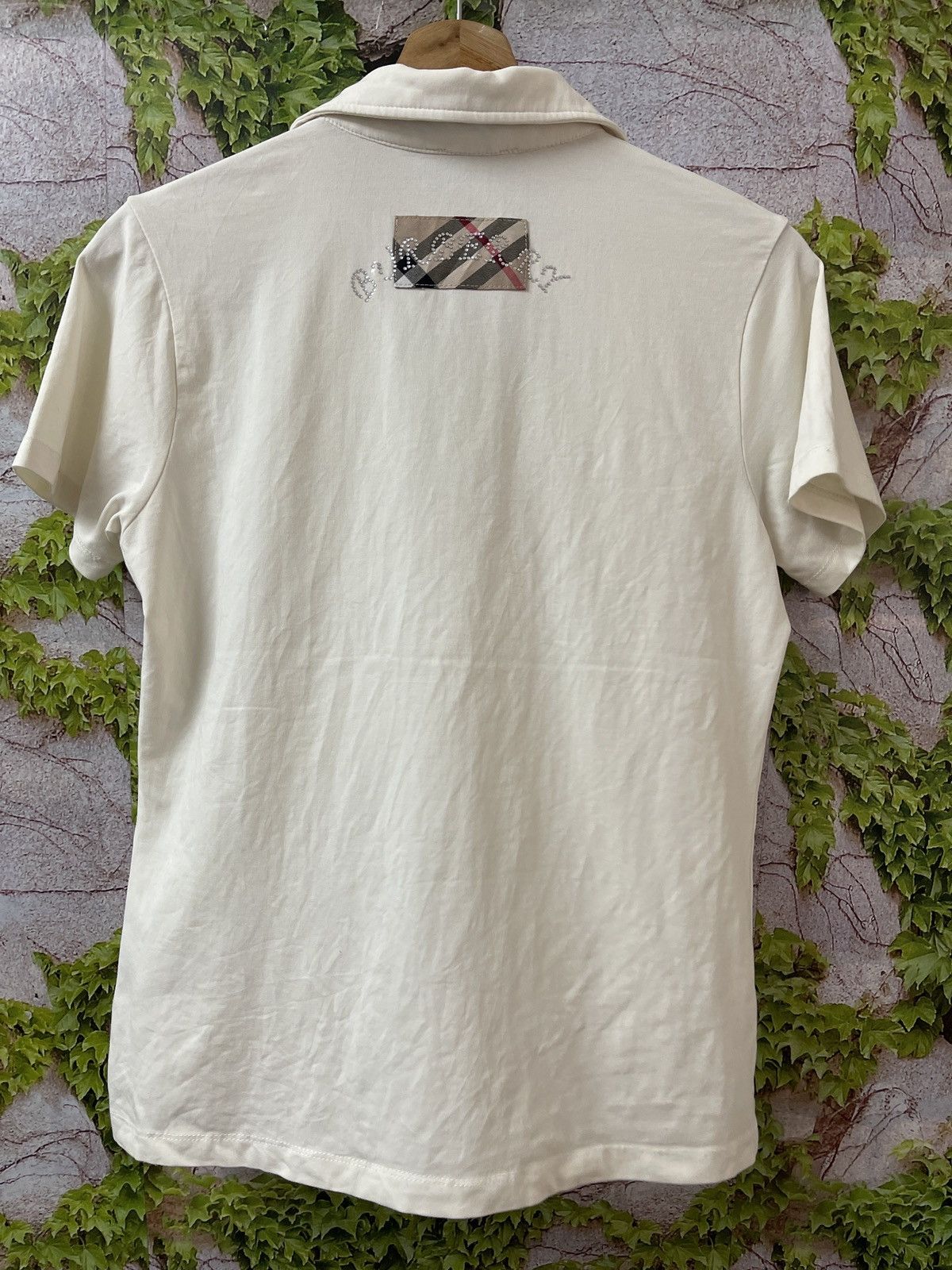 Burberry VINTAGE BURBERRY PLAID NOTCH NECK POLO SHIRT VERY RARE Size M / US 6-8 / IT 42-44 - 3 Thumbnail