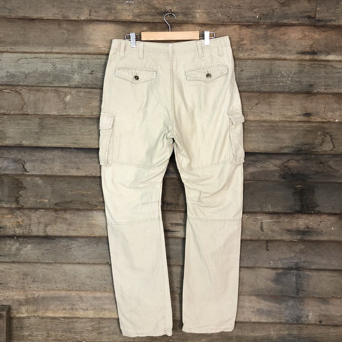 Japanese Brand Six-Star Cream Multipocket Cargo Pants #3002 Size US 32 / EU 48 - 9 Thumbnail