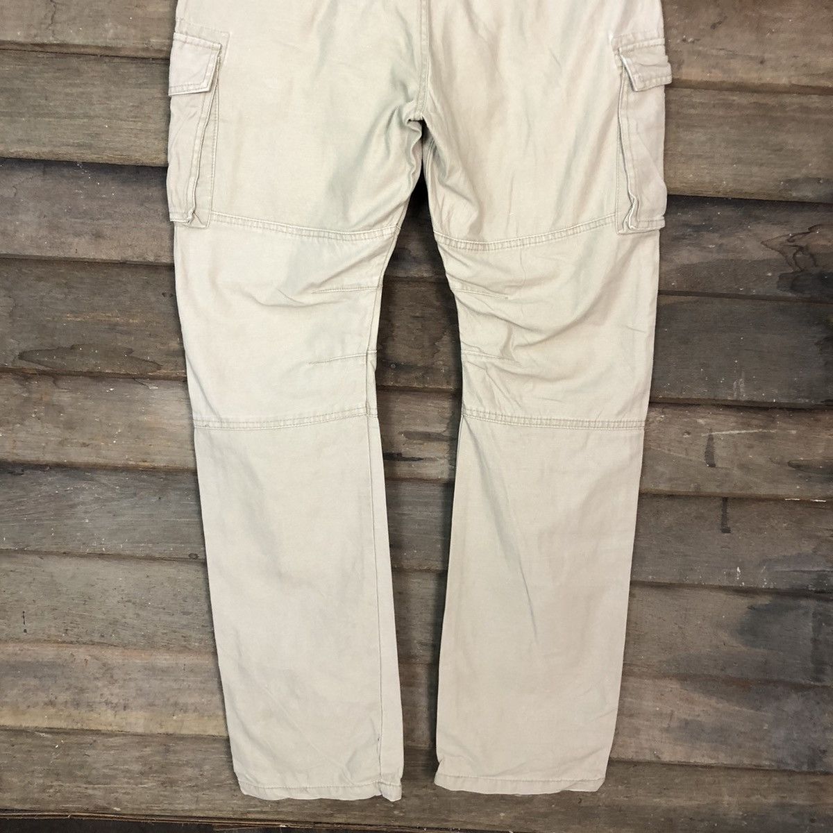 Japanese Brand Six-Star Cream Multipocket Cargo Pants #3002 Size US 32 / EU 48 - 11 Thumbnail