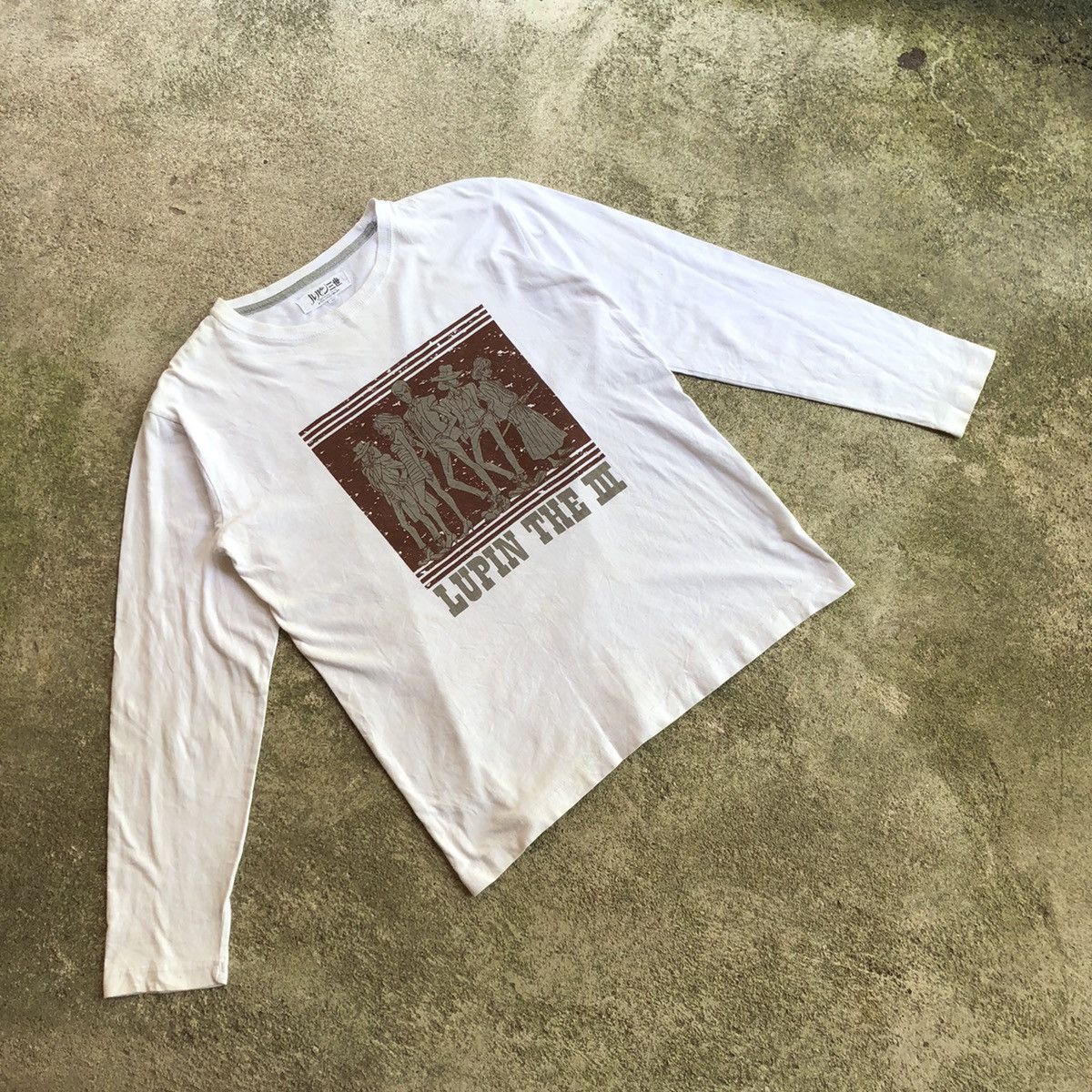 image of Anima x Movie Lupin The Third Big Image Promo Japan Action Crime Movie Tee in White (Size Small)