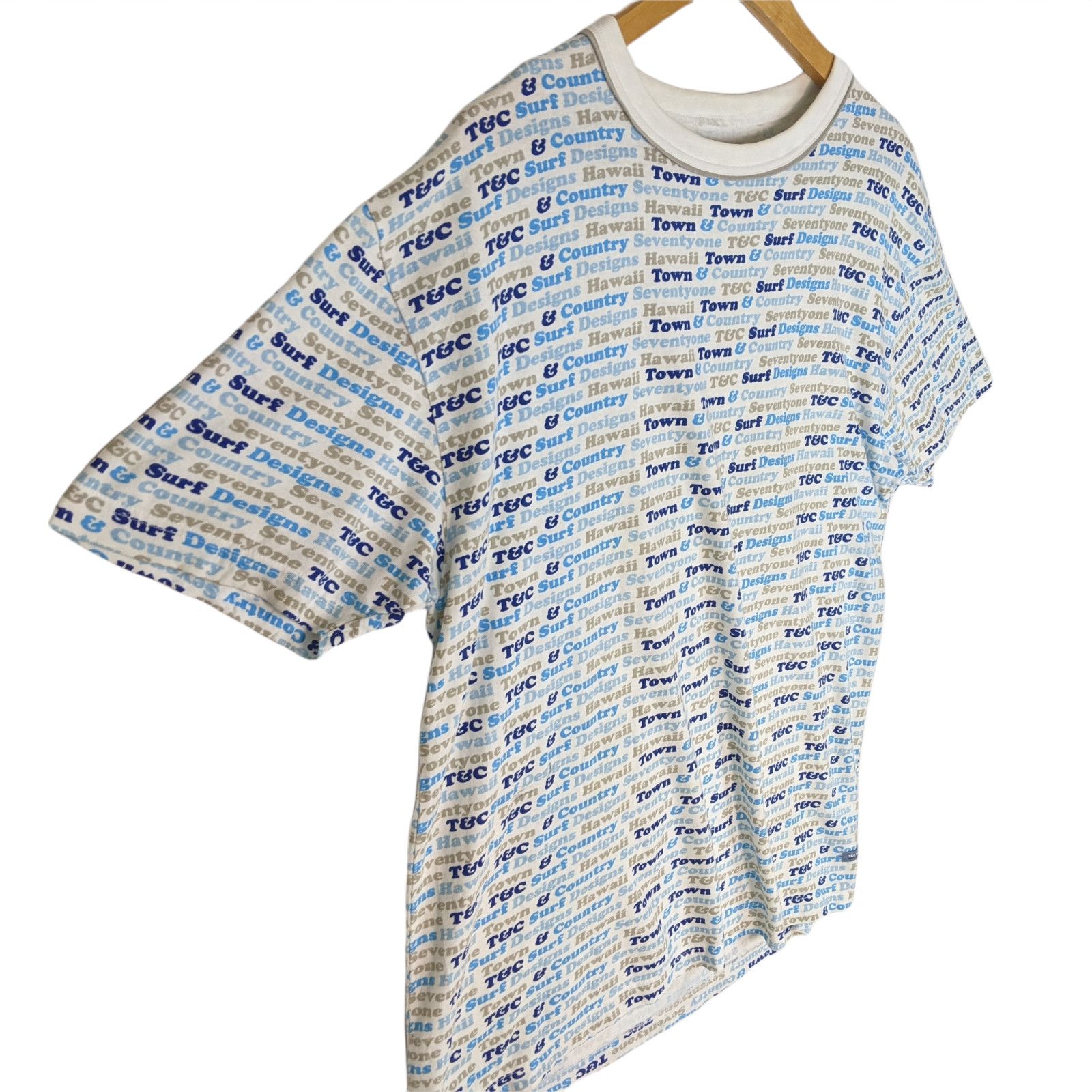 Japanese Brand T&C Surf Design Monogram T-Shirt Size US L / EU 52-54 / 3 - 3 Thumbnail