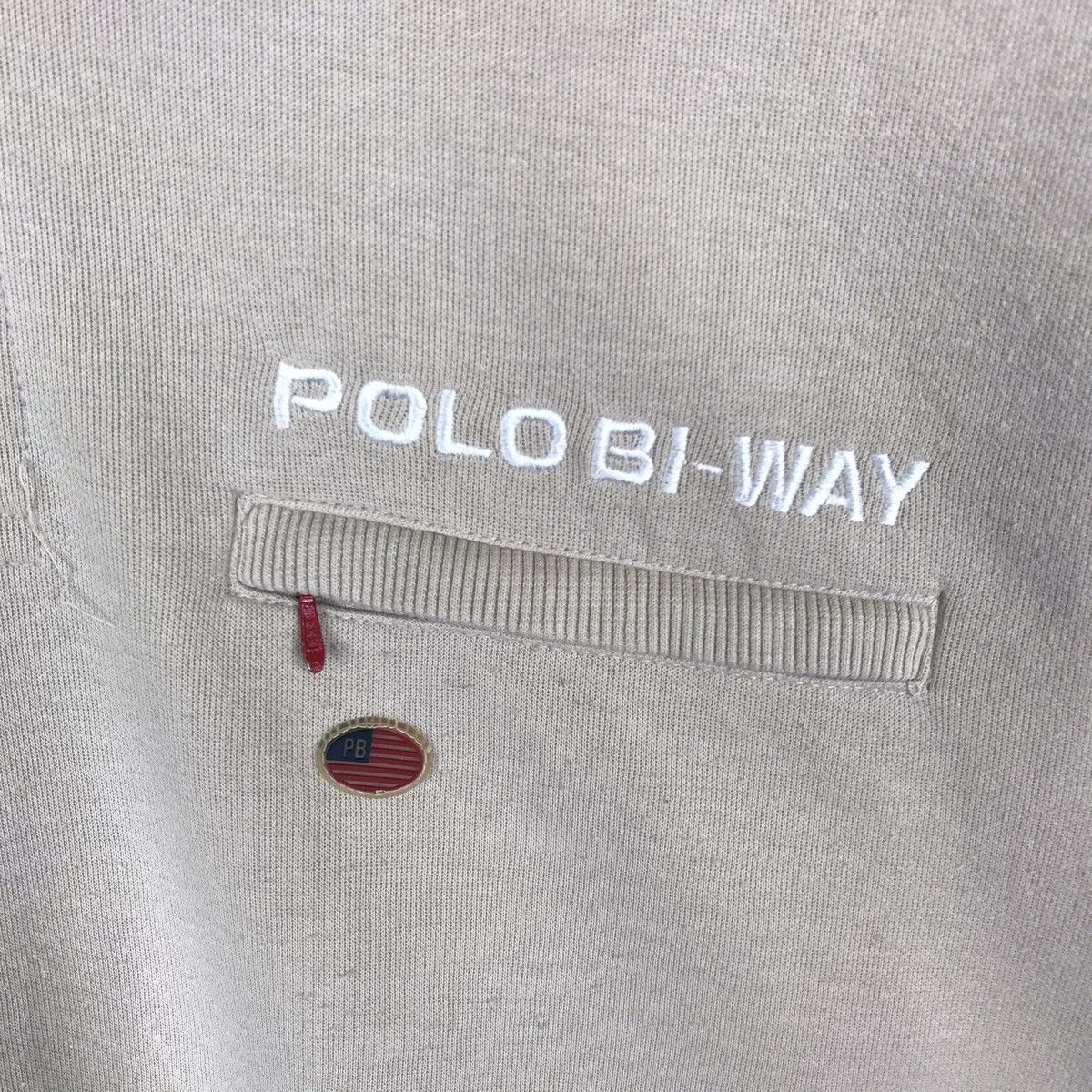 Vintage Vintage 90s Polo Bi Way Sport Half Zipper Sweatshirt Size US L / EU 52-54 / 3 - 3 Thumbnail