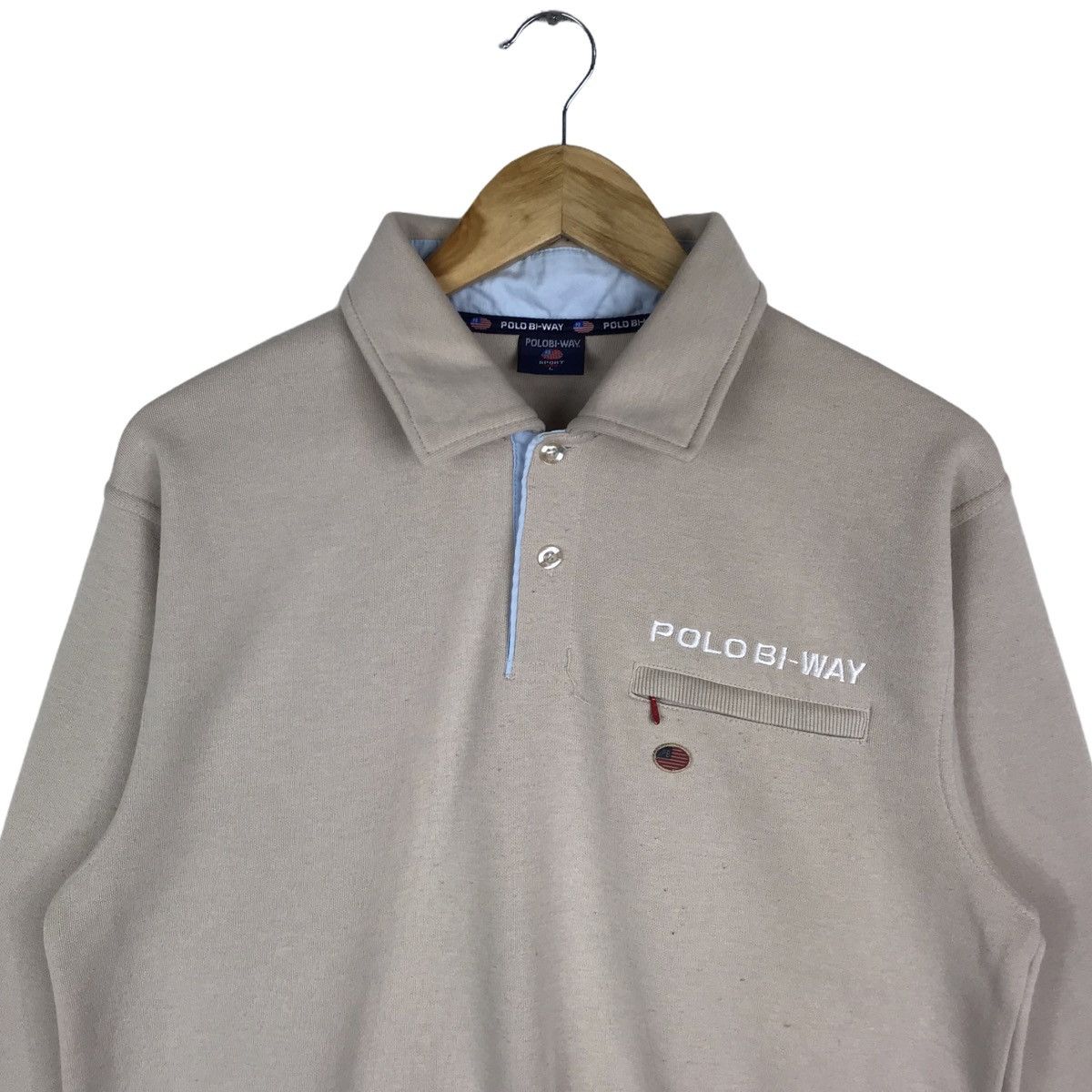 Vintage Vintage 90s Polo Bi Way Sport Half Zipper Sweatshirt Size US L / EU 52-54 / 3 - 2 Thumbnail