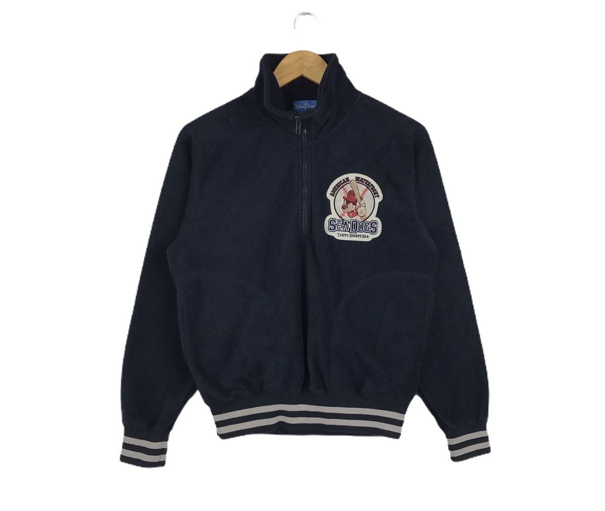 Disney Vintage 00s Sea Dogs Disney Half Zipper Fleece Sweatshirt Size US M / EU 48-50 / 2 - 4 Thumbnail