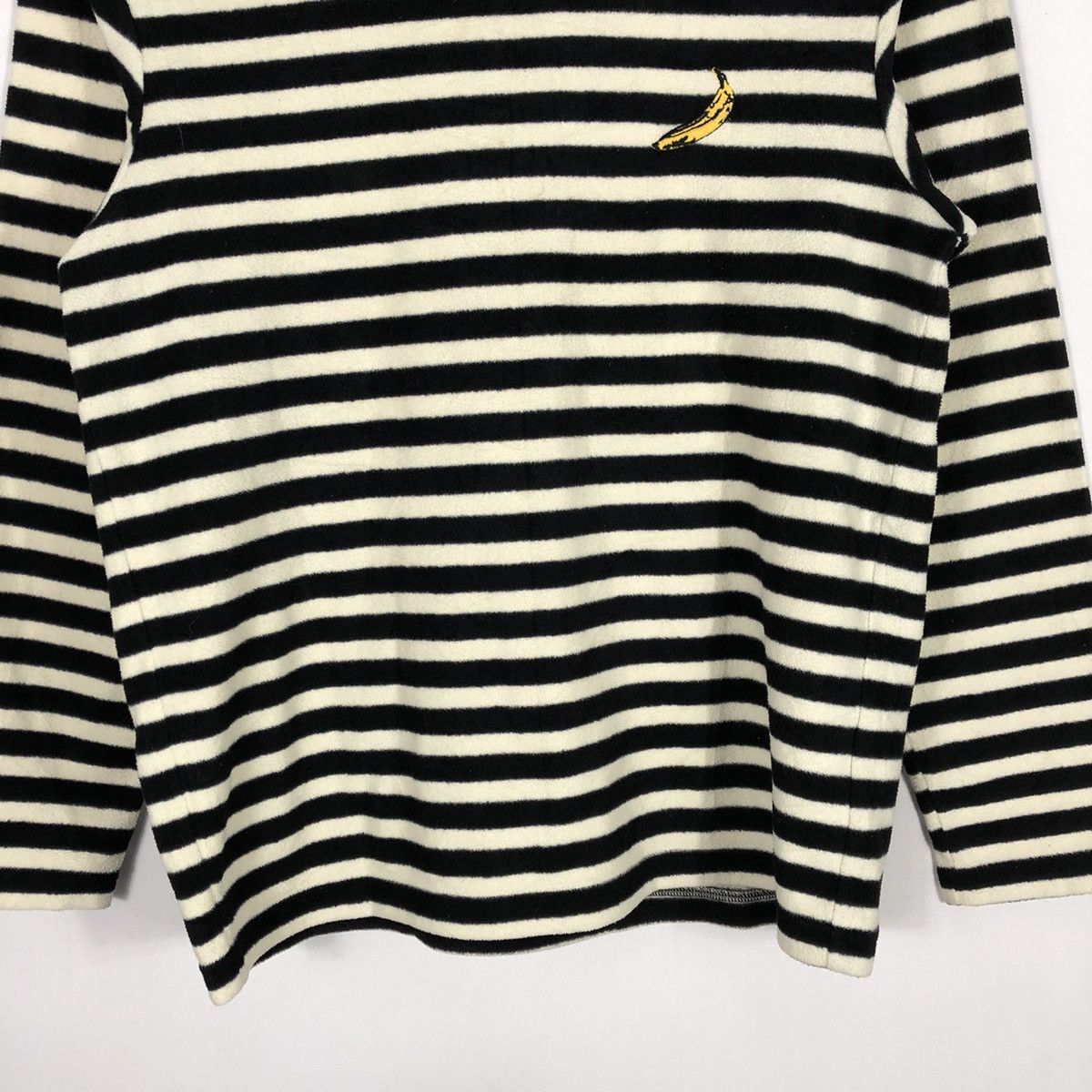 Andy Warhol × Japanese Brand × Vintage Vintage Andy Warhol Stripes Fleece Longsleeves Tee Size US M / EU 48-50 / 2 - 3 Thumbnail