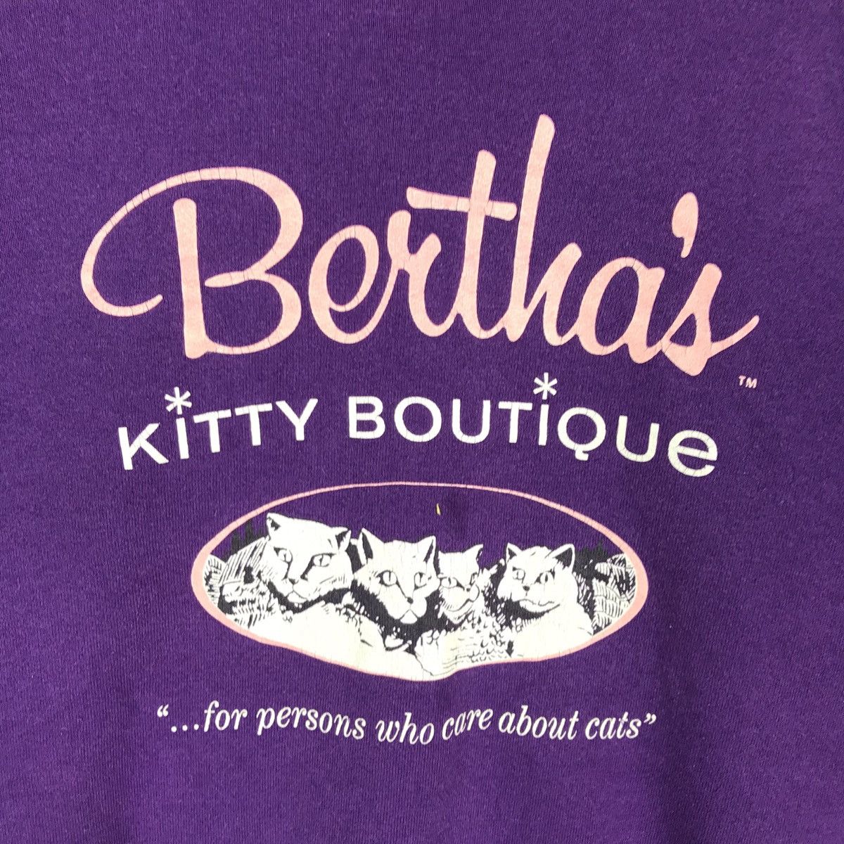 Fruit Of The Loom × Vintage Vintage 90s Bertha’s Kitty Boutique Cat Lovers Sweatshirt Size US XL / EU 56 / 4 - 3 Thumbnail