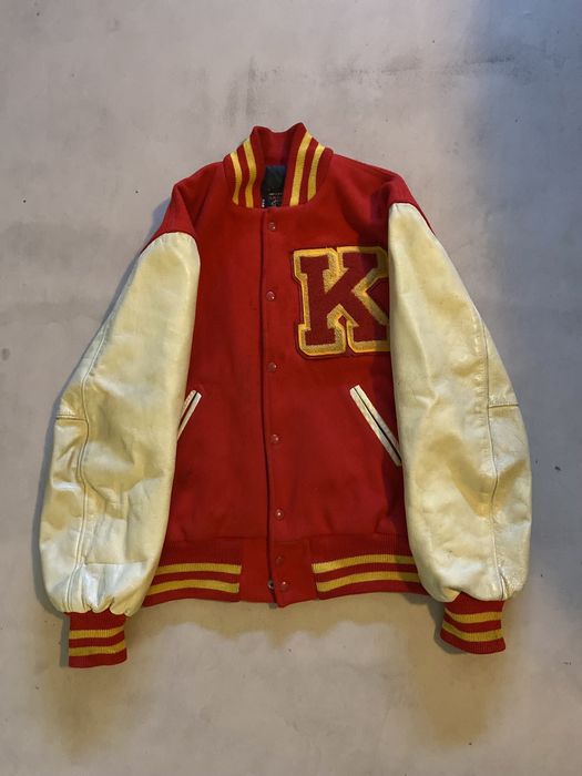 Vintage Vintage Kamiakin Braves Kanye west Pastelle varsity jacket