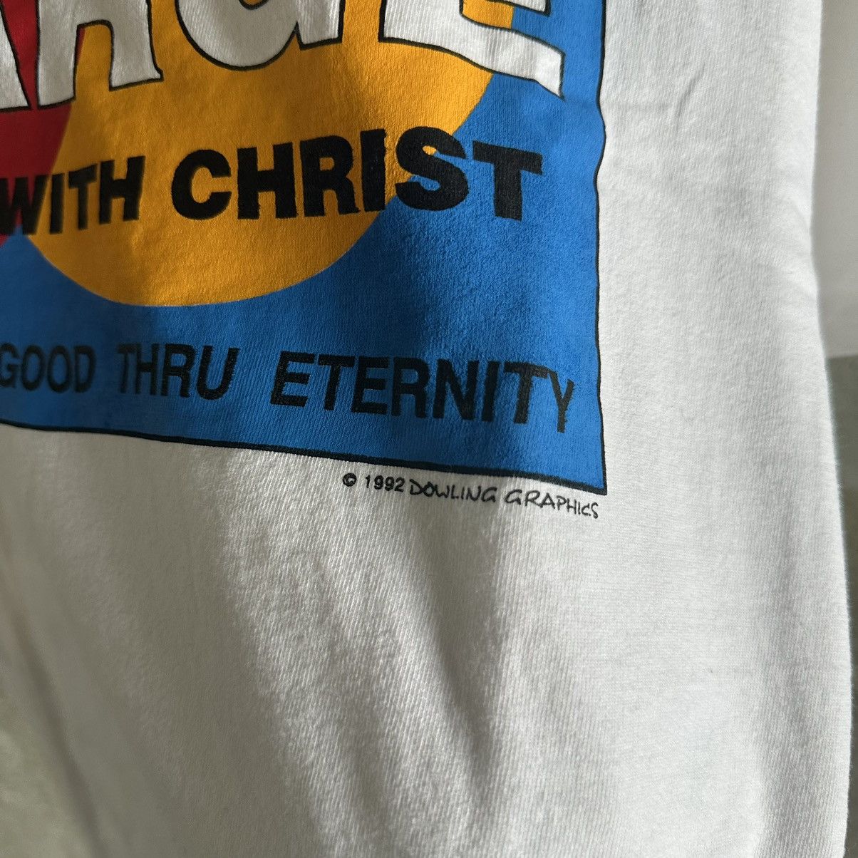 Vintage 90s Vintage Single stitch Jesus Tee Size US L / EU 52-54 / 3 - 4 Thumbnail