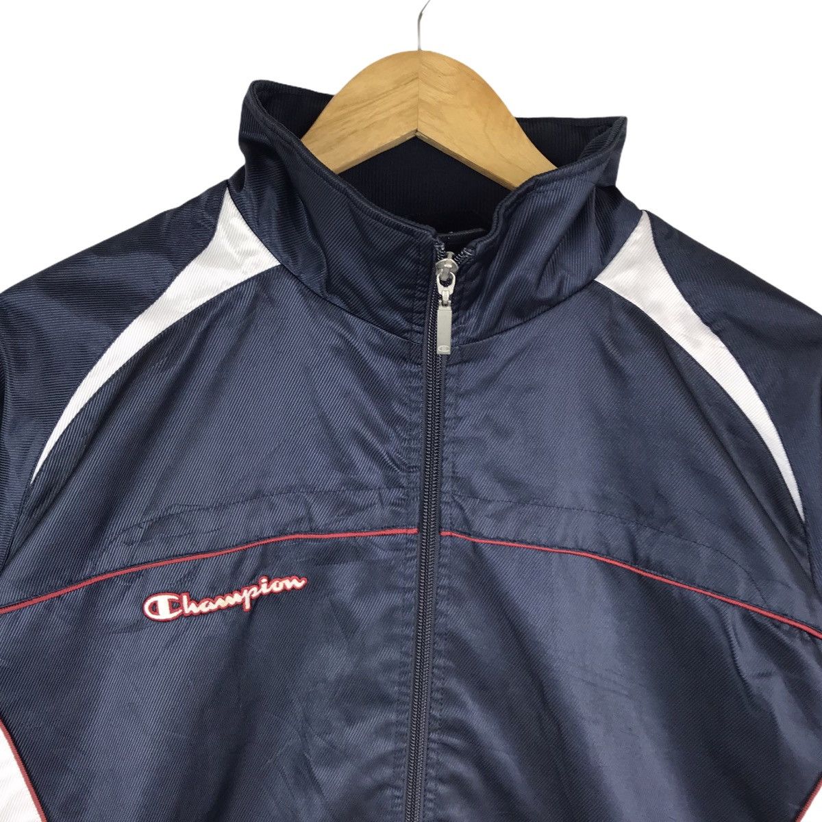 Champion Vintage 90s Champion Script Zipper Sweater Windbreaker Size US L / EU 52-54 / 3 - 3 Thumbnail