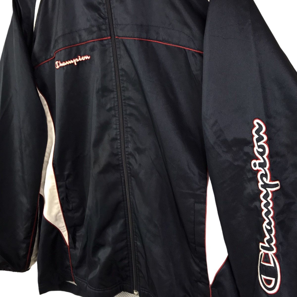 Champion Vintage 90s Champion Script Zipper Sweater Windbreaker Size US L / EU 52-54 / 3 - 4 Thumbnail