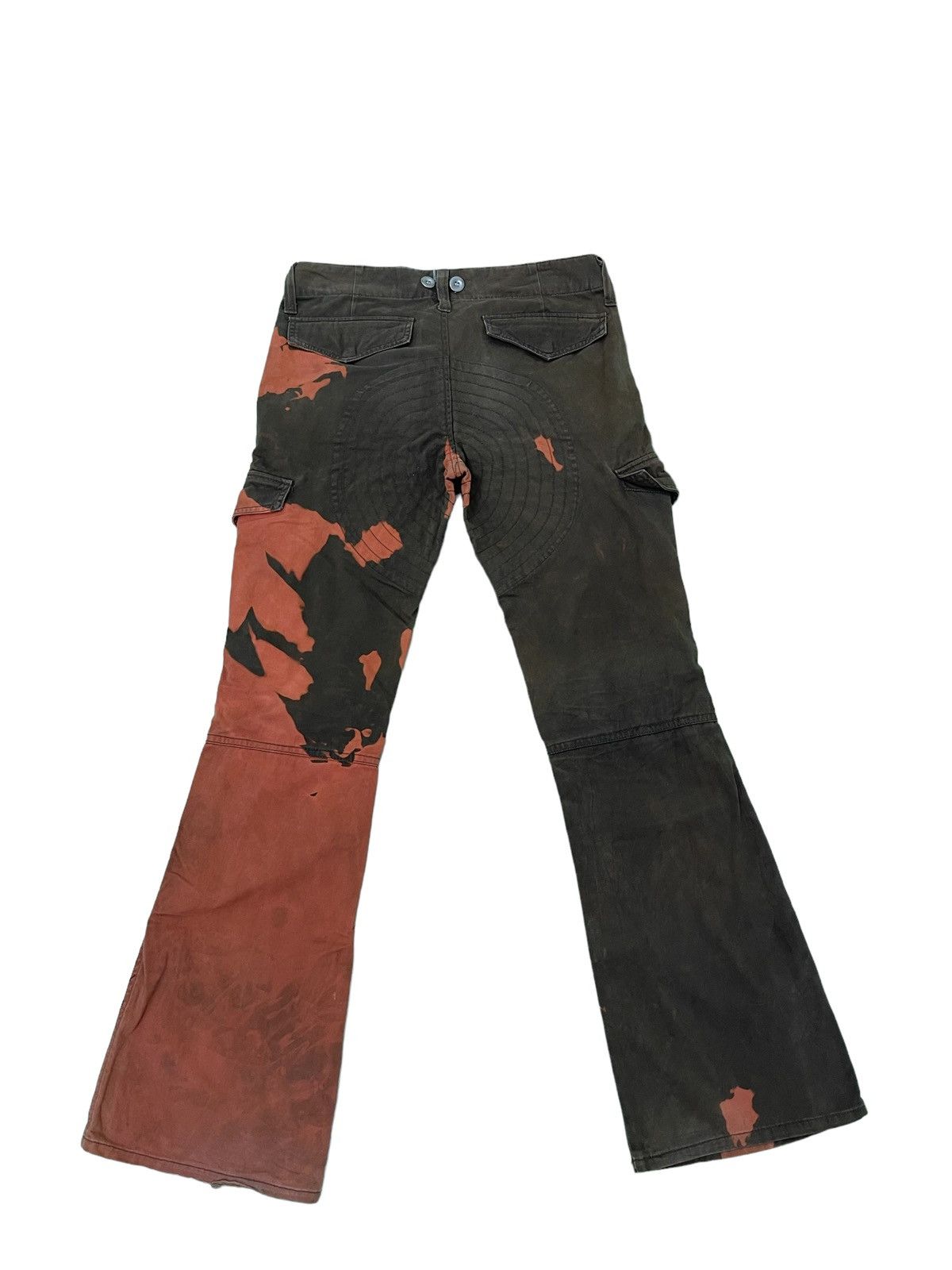 GOSTAR DE FUGA Flare Cargo Pant Fuga Unusual Bleach Boot Cut 3🟦7 Size US 32 / EU 48 - 2 Thumbnail