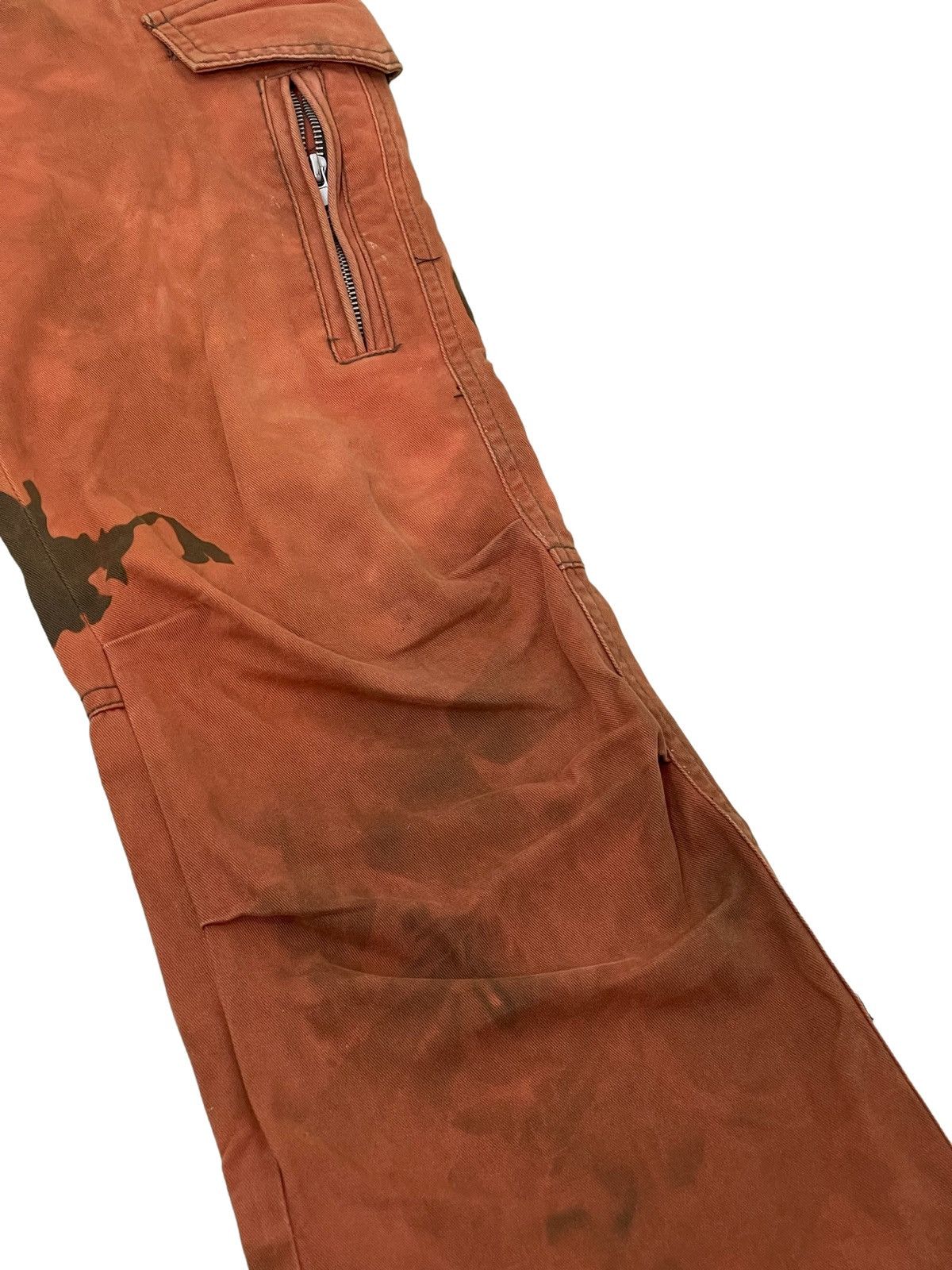 GOSTAR DE FUGA Flare Cargo Pant Fuga Unusual Bleach Boot Cut 3🟦7 Size US 32 / EU 48 - 16 Thumbnail