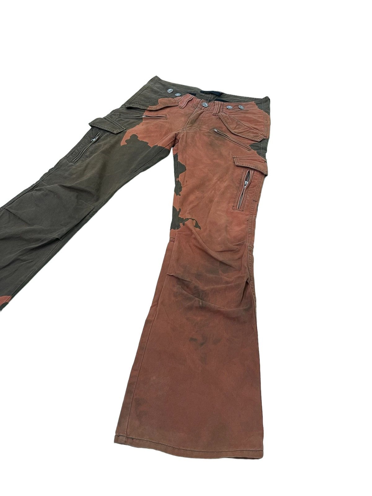 GOSTAR DE FUGA Flare Cargo Pant Fuga Unusual Bleach Boot Cut 3🟦7 Size US 32 / EU 48 - 12 Thumbnail