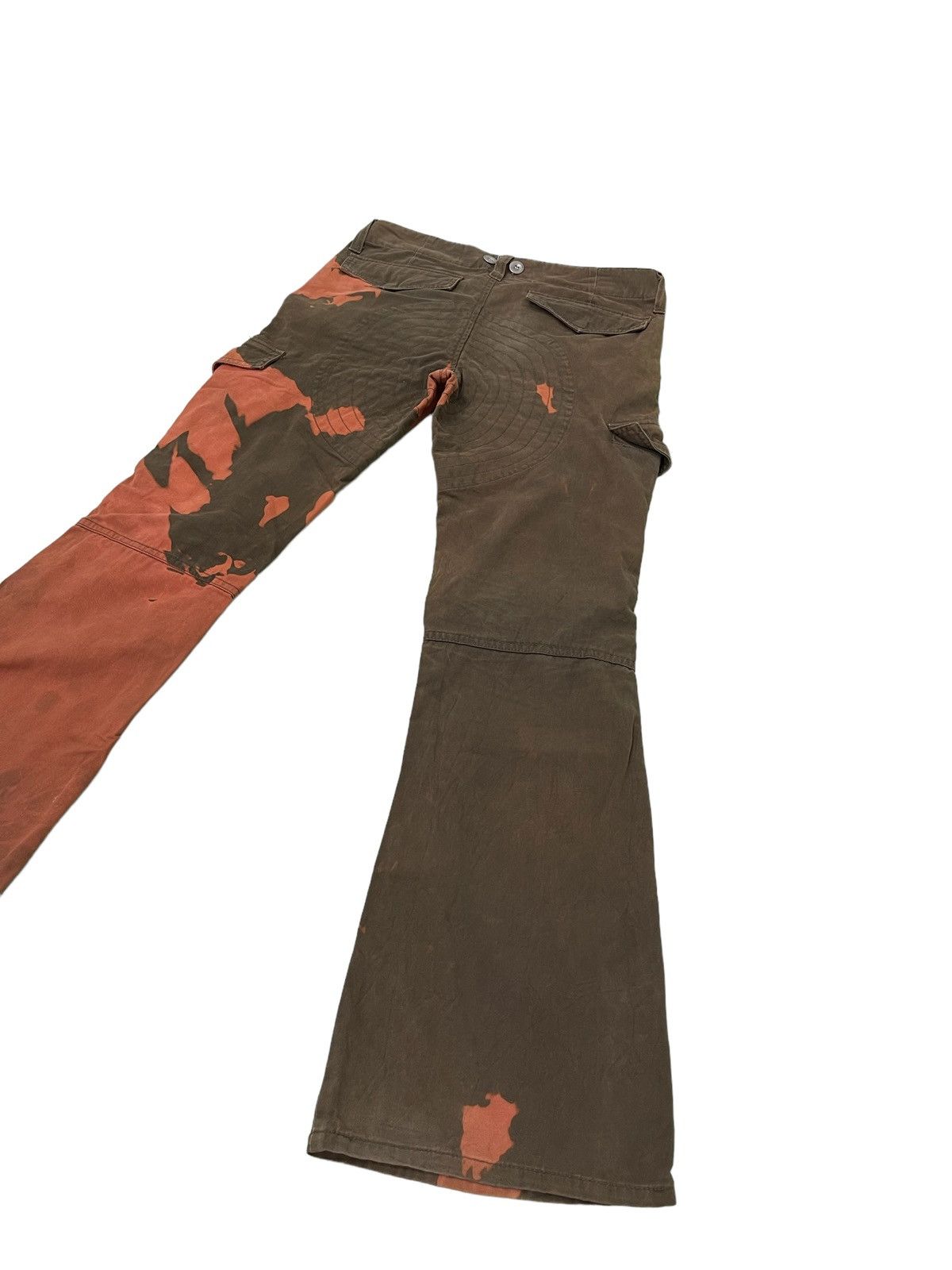 GOSTAR DE FUGA Flare Cargo Pant Fuga Unusual Bleach Boot Cut 3🟦7 Size US 32 / EU 48 - 3 Thumbnail
