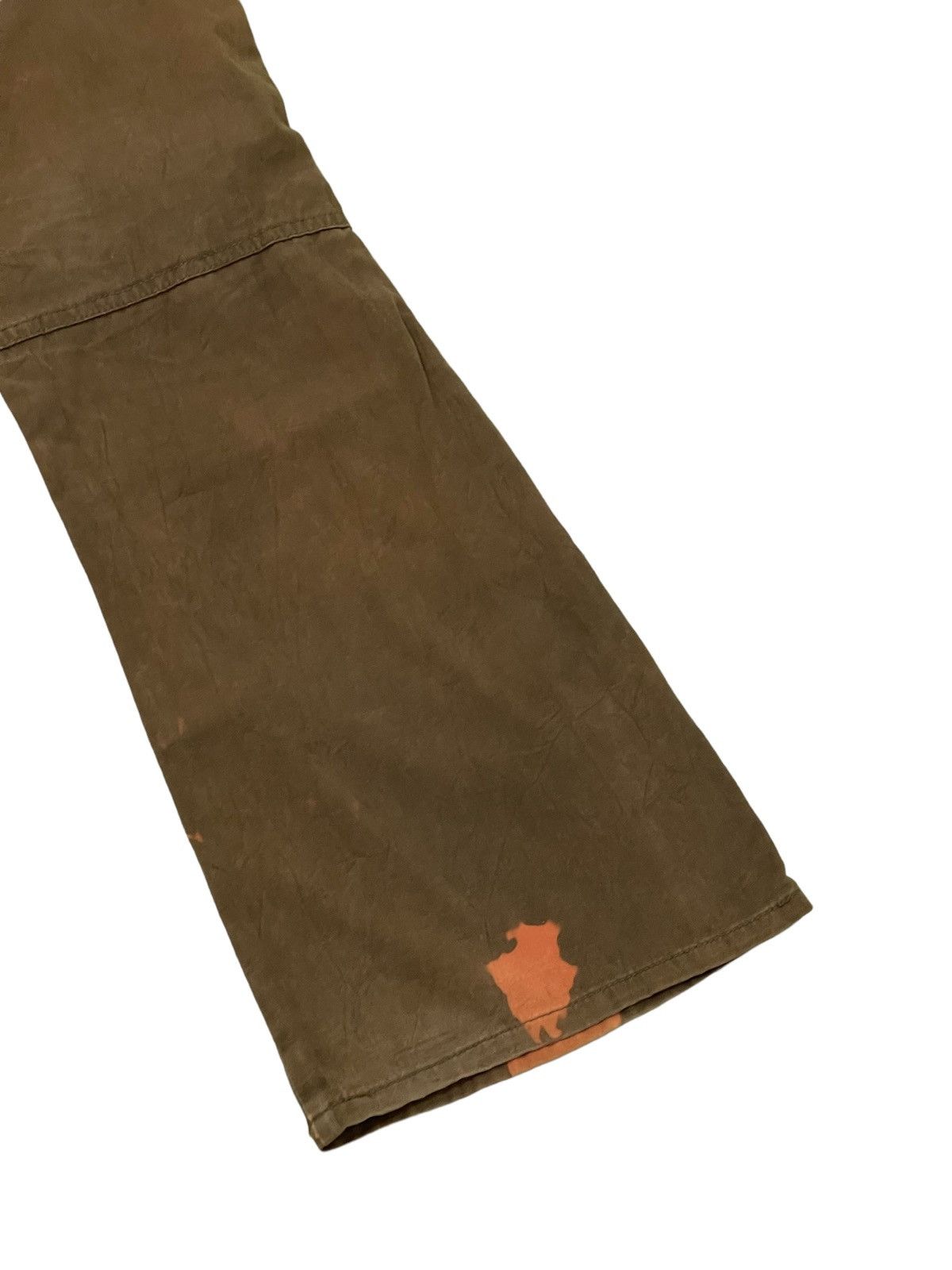 GOSTAR DE FUGA Flare Cargo Pant Fuga Unusual Bleach Boot Cut 3🟦7 Size US 32 / EU 48 - 4 Thumbnail