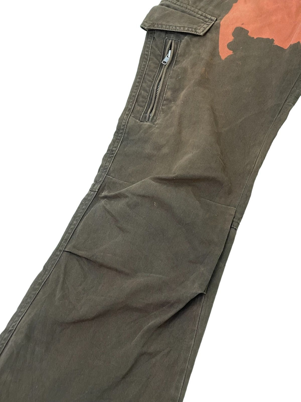 GOSTAR DE FUGA Flare Cargo Pant Fuga Unusual Bleach Boot Cut 3🟦7 Size US 32 / EU 48 - 15 Thumbnail