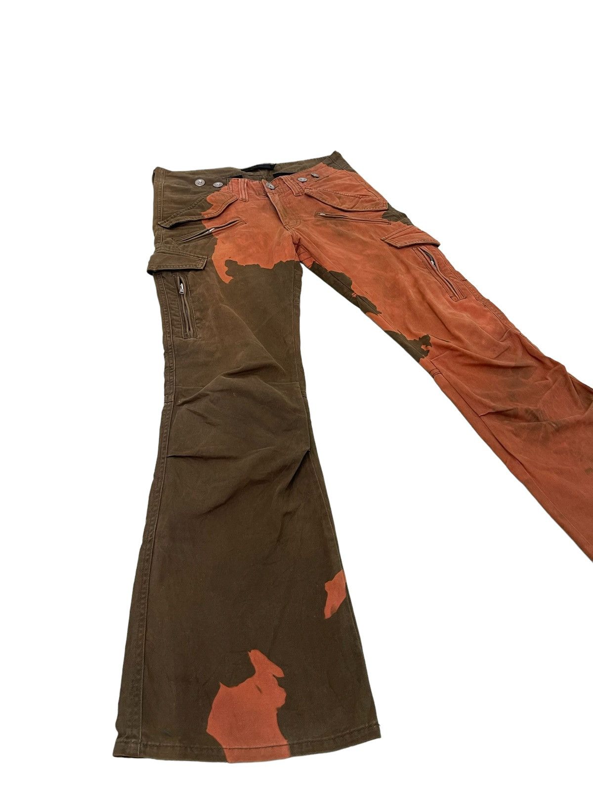 GOSTAR DE FUGA Flare Cargo Pant Fuga Unusual Bleach Boot Cut 3🟦7 Size US 32 / EU 48 - 11 Thumbnail