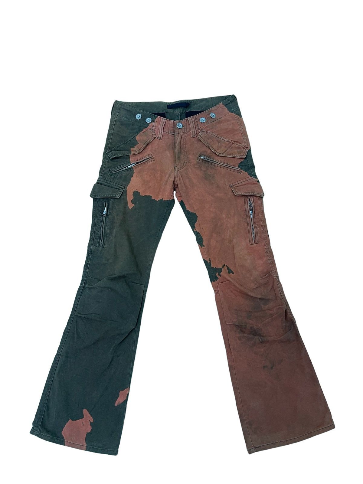 GOSTAR DE FUGA Flare Cargo Pant Fuga Unusual Bleach Boot Cut 3🟦7 Size US 32 / EU 48 - 10 Thumbnail