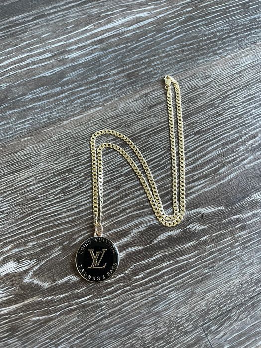 Louis Vuitton Reworked Louis Vuitton Chain Cuban Link Necklace