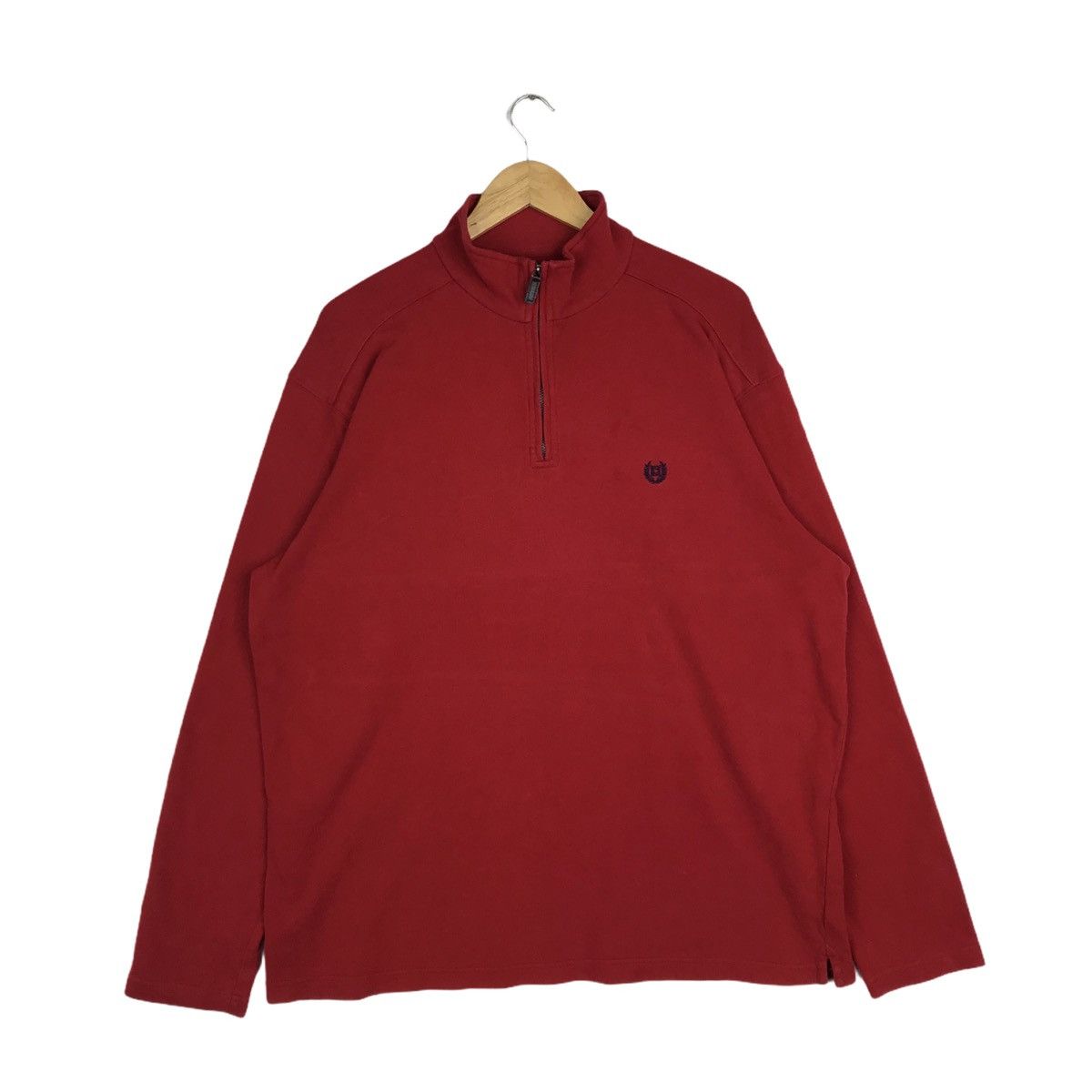 Chaps Vintage Chaps Crest Logo Half Zipper Long Sleeve Jumper Size US XL / EU 56 / 4 - 1 Thumbnail