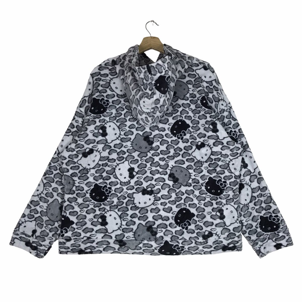 Vintage Vintage Hello Kitty Japanese Cartoon Anime Fleece Hoodie Size US XXL / EU 58 / 5 - 6 Thumbnail
