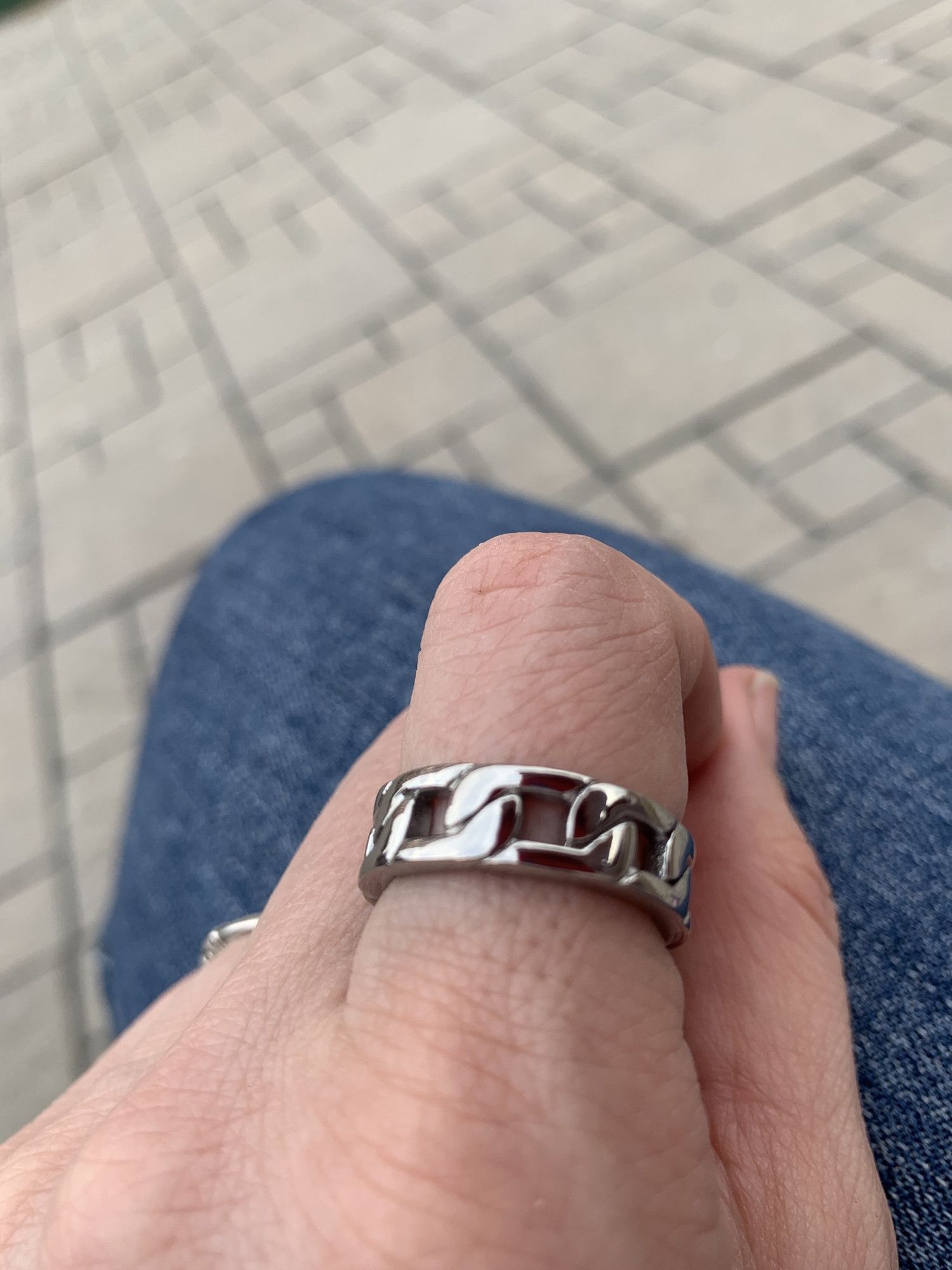 Jewelry Cuban Chain Link Ring Size ONE SIZE - 1 Thumbnail