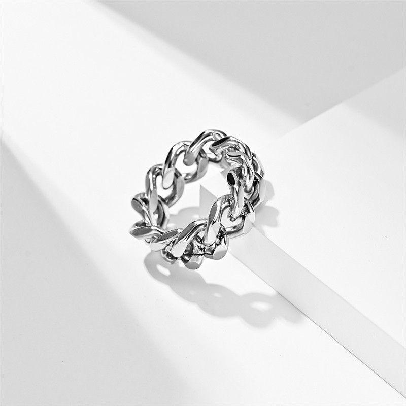 Jewelry Cuban Chain Link Ring Size ONE SIZE - 3 Thumbnail