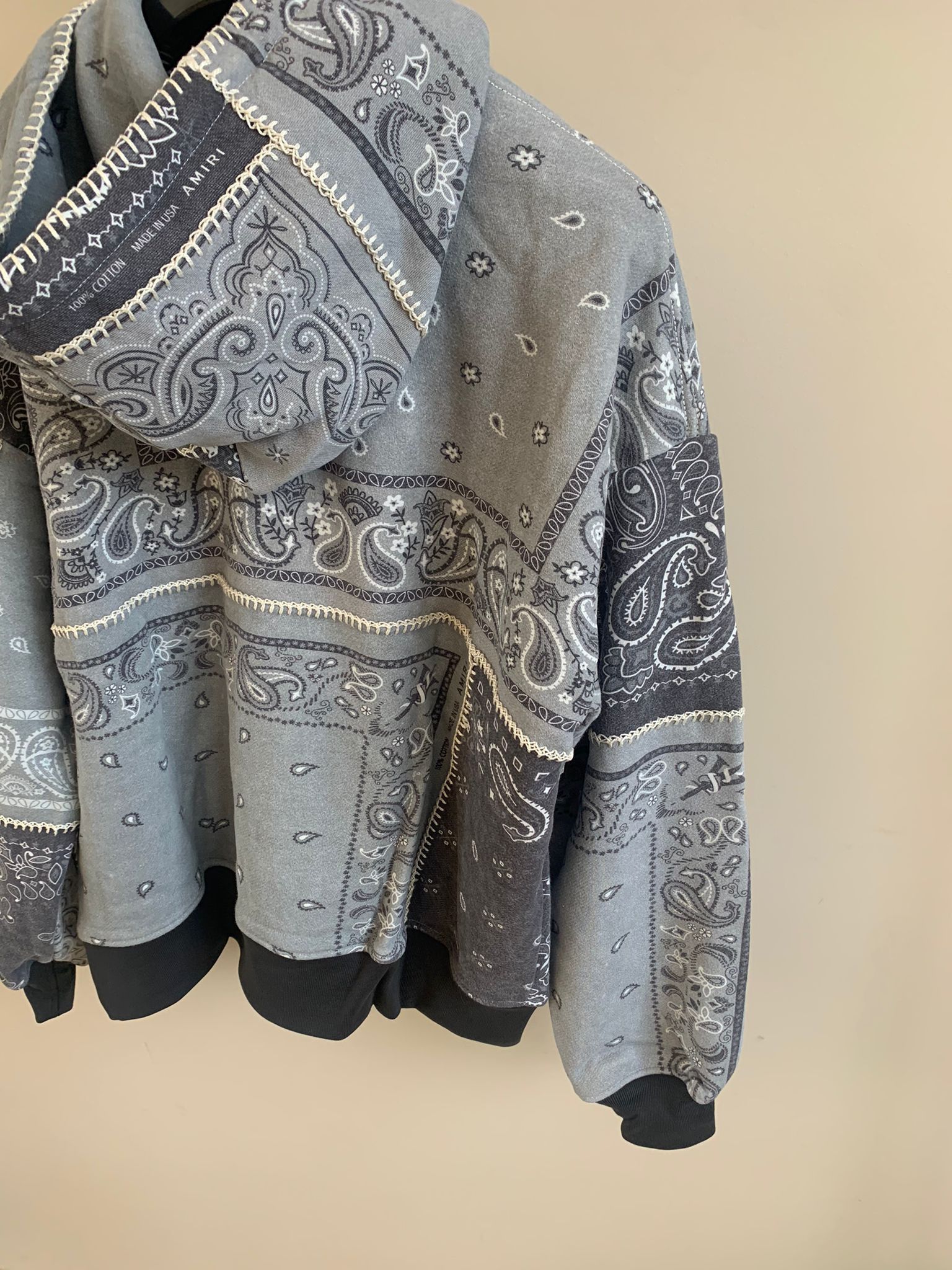 Amiri Bandana Reconstructed Hoodie Size US XS / EU 42 / 0 - 13 Thumbnail