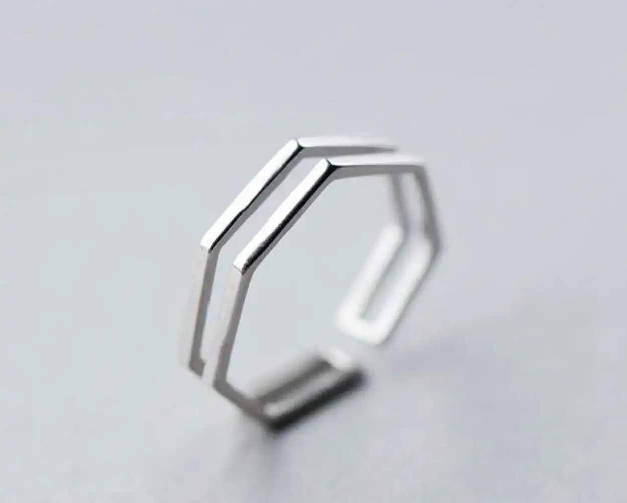 Handmade Angles Modern Punk Art Psychedelic Ring Size ONE SIZE - 2 Thumbnail