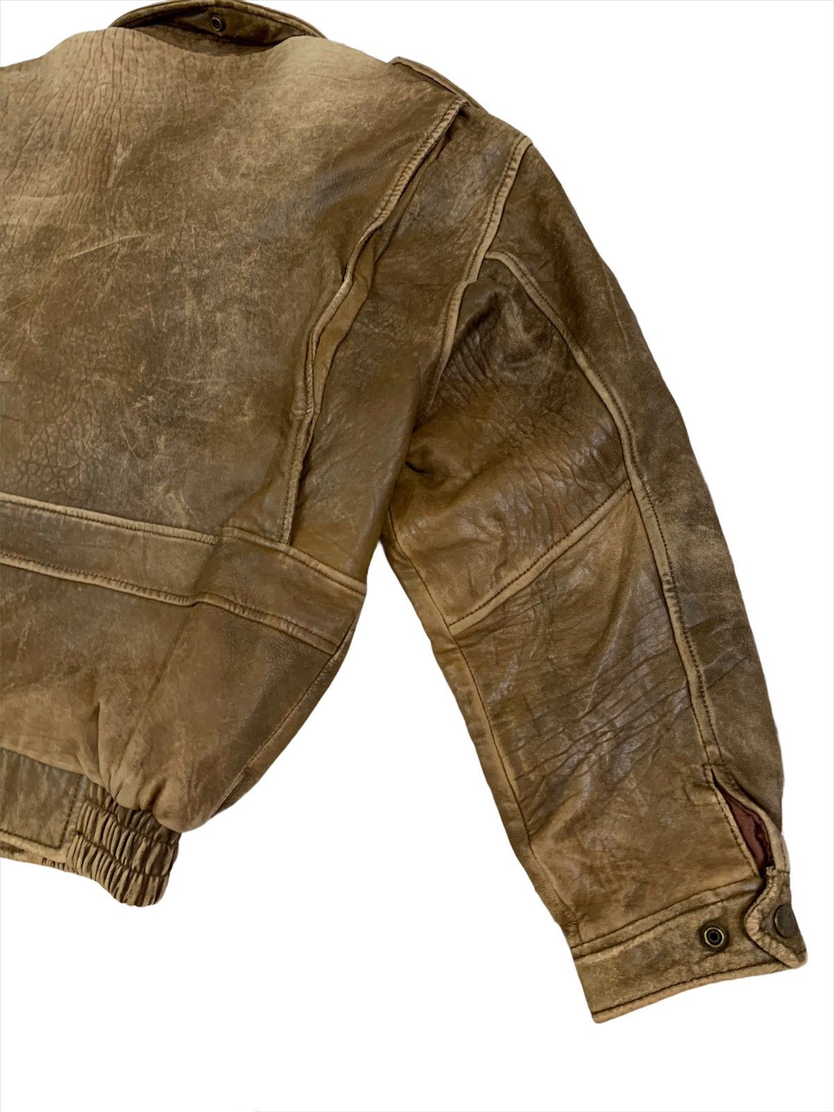 Vintage Vintage 90s Brunati Expedition Cafe Racer Leather Jacket Size US M / EU 48-50 / 2 - 10 Thumbnail