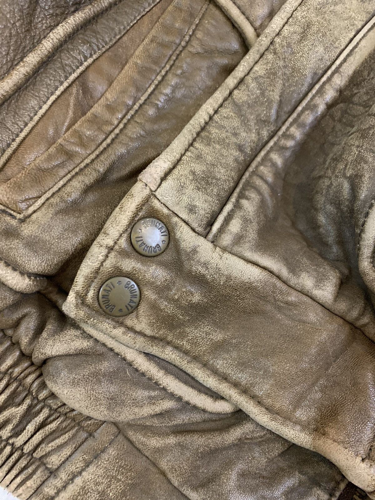 Vintage Vintage 90s Brunati Expedition Cafe Racer Leather Jacket Size US M / EU 48-50 / 2 - 6 Thumbnail