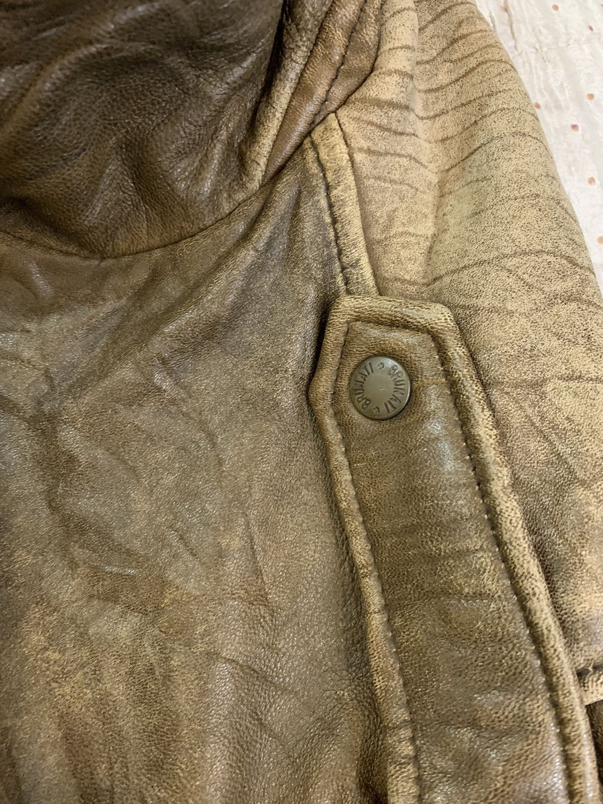 Vintage Vintage 90s Brunati Expedition Cafe Racer Leather Jacket Size US M / EU 48-50 / 2 - 7 Thumbnail
