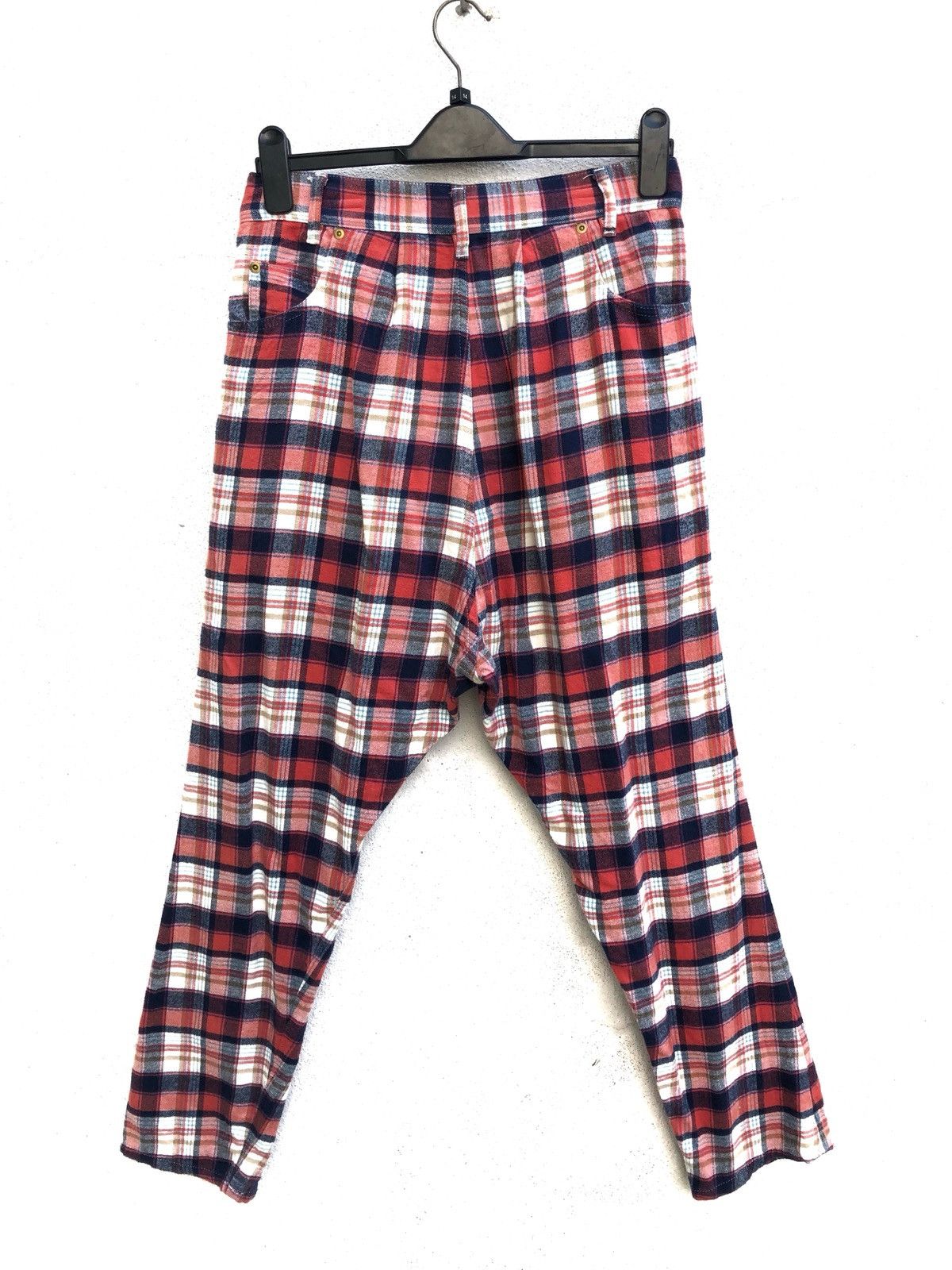 Issey Miyake Checkered Drop Crotch Pant Size US 30 / EU 46 - 6 Thumbnail