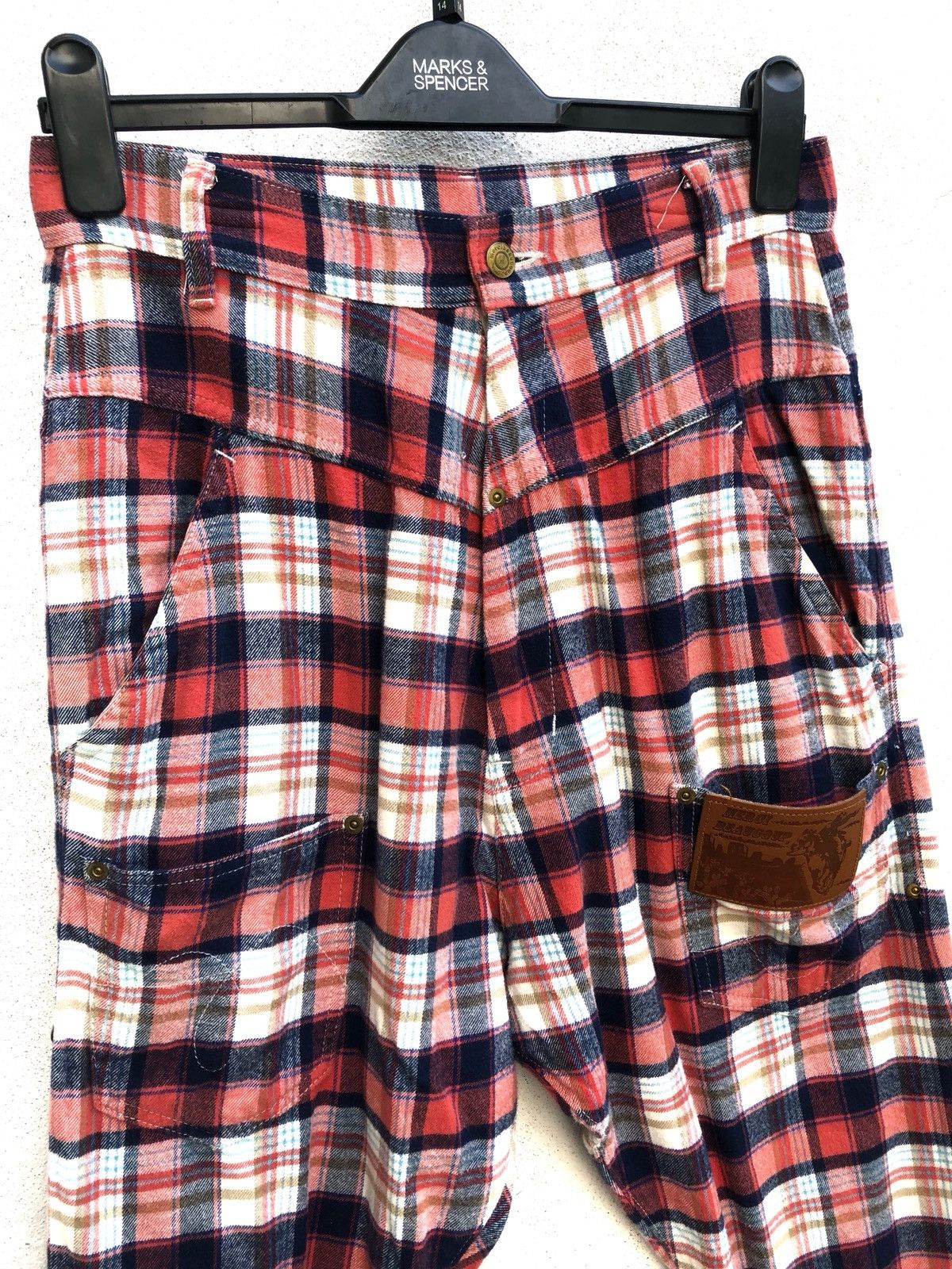 Issey Miyake Checkered Drop Crotch Pant Size US 30 / EU 46 - 2 Thumbnail