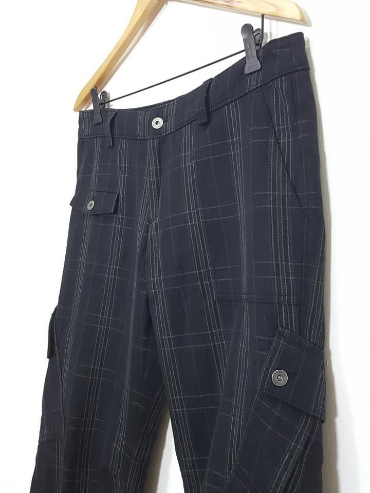 Japanese Brand Cargo Baggy Tartan Plaid Size US 34 / EU 50 - 6 Thumbnail
