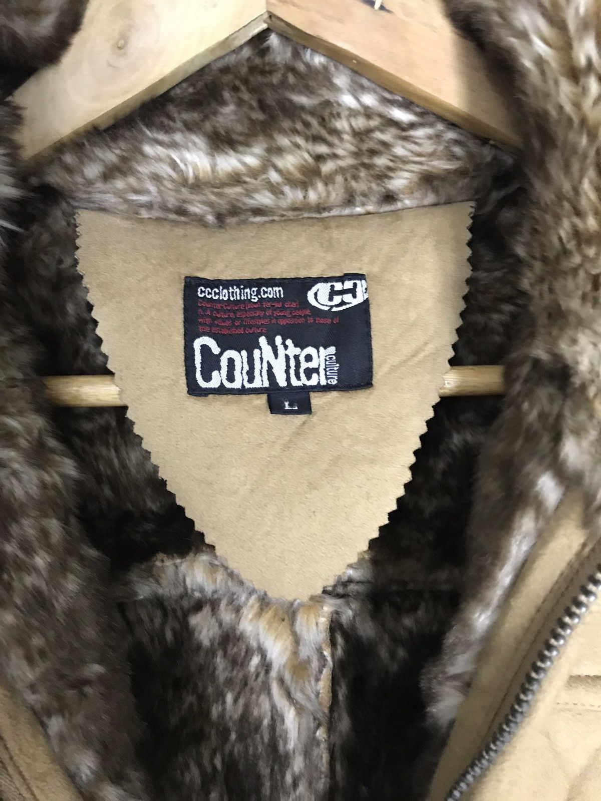 Counter Intelligence Counter Culture Sheepskins Sherling Coat Jacket Size US L / EU 52-54 / 3 - 7 Thumbnail