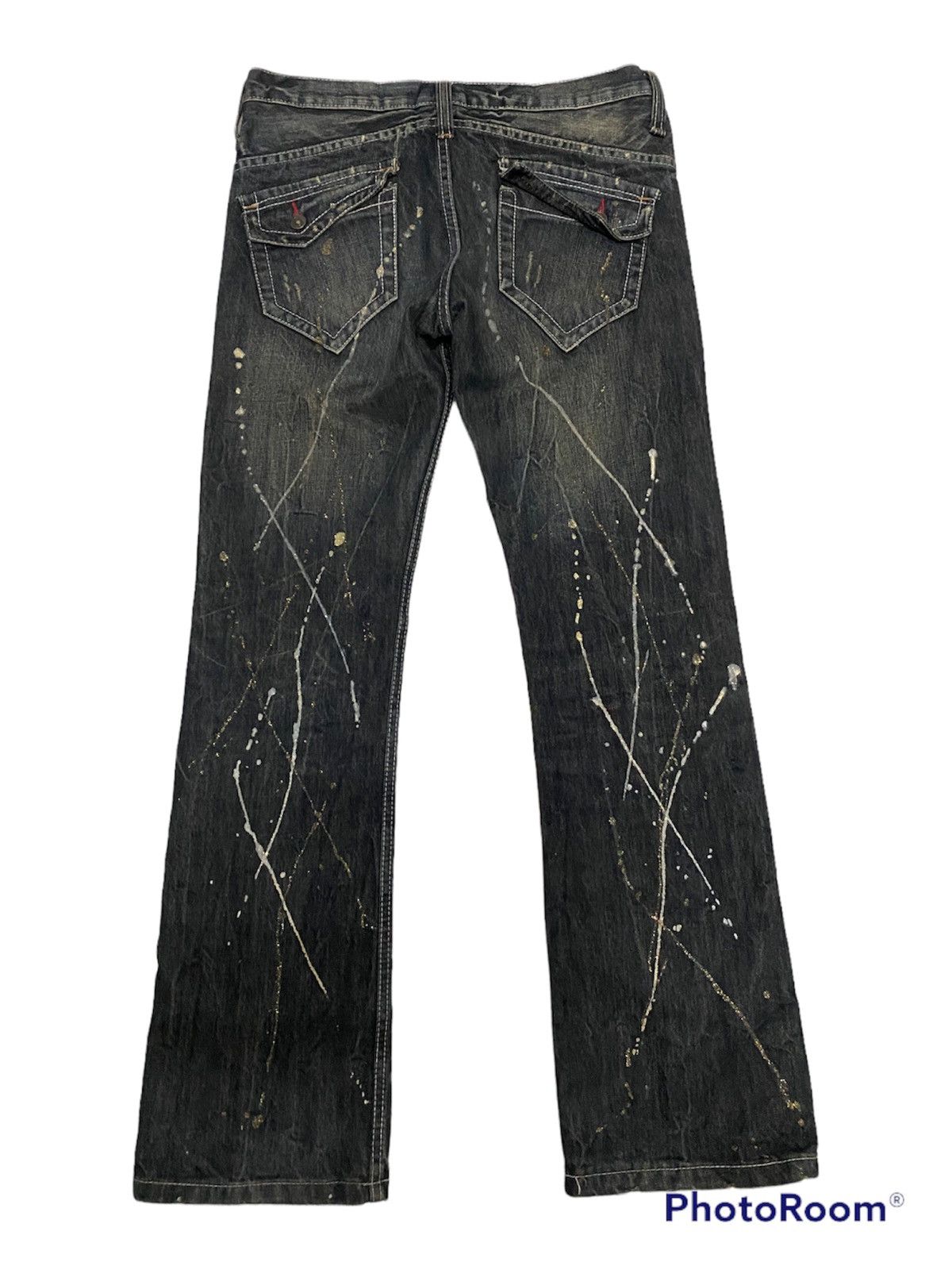 Vintage OFFER‼️Vintage K.u.i Distressed Denim Jeans Splatter Design Size US 34 / EU 50 - 1 Thumbnail