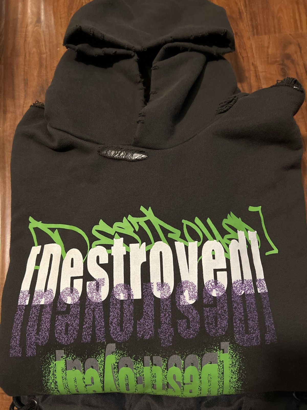 Japanese Brand Destroyed Hoodie Size US L / EU 52-54 / 3 - 4 Thumbnail