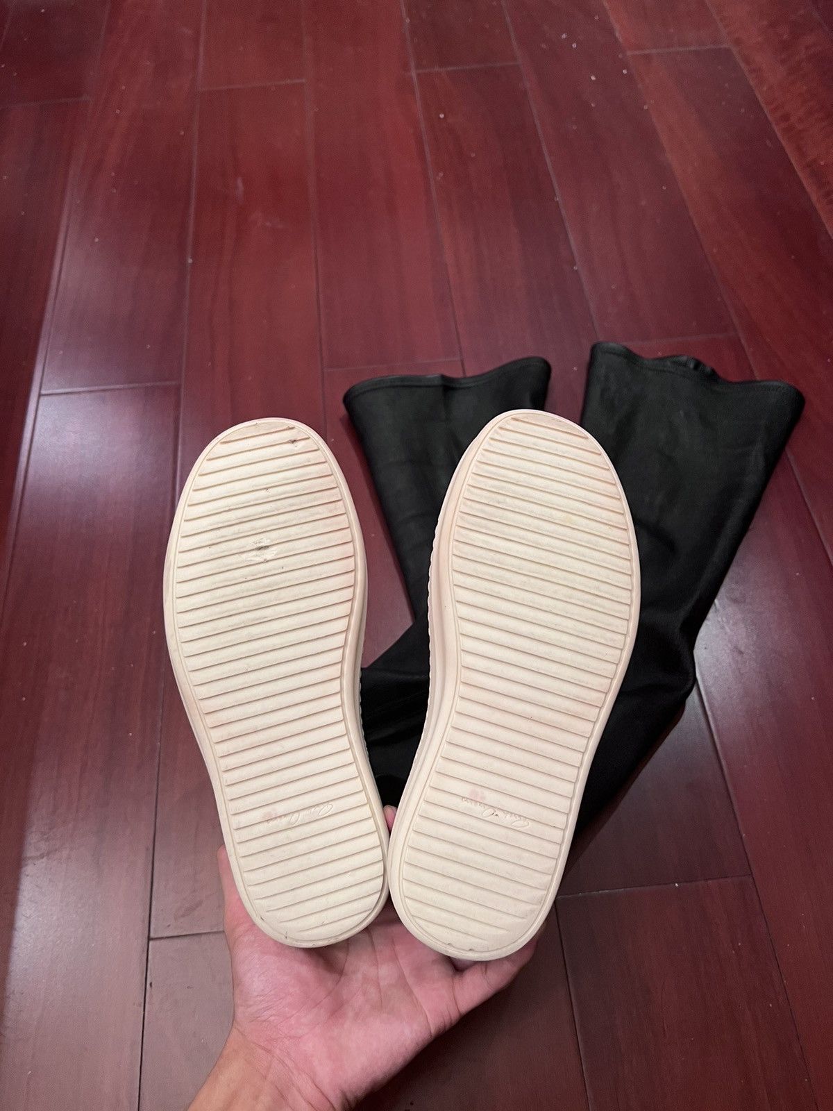 Rick Owens Rick owens mainline stretch boots in black/milk size36.5 Size US 5 / EU 37 - 5 Thumbnail