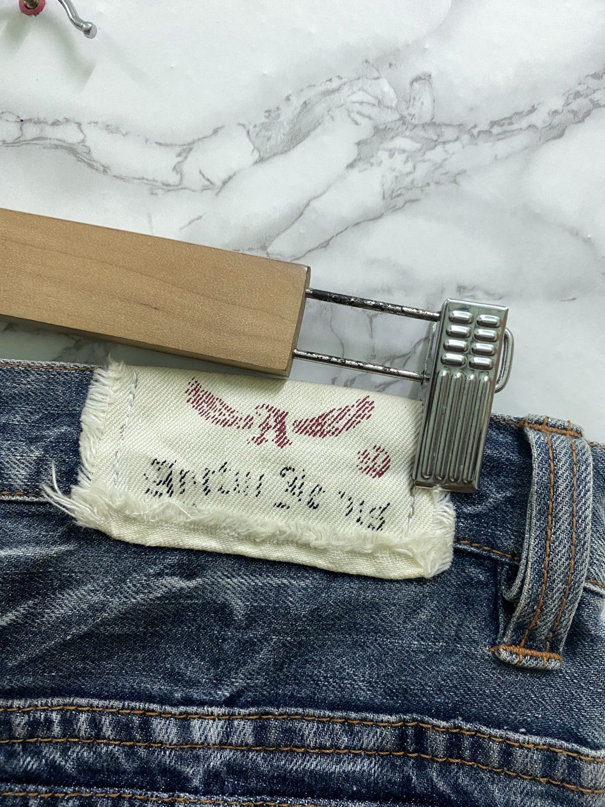 Japanese Brand Japanese Distressed Flared Acid Style Cropped Denim Pants Size US 29 - 14 Thumbnail
