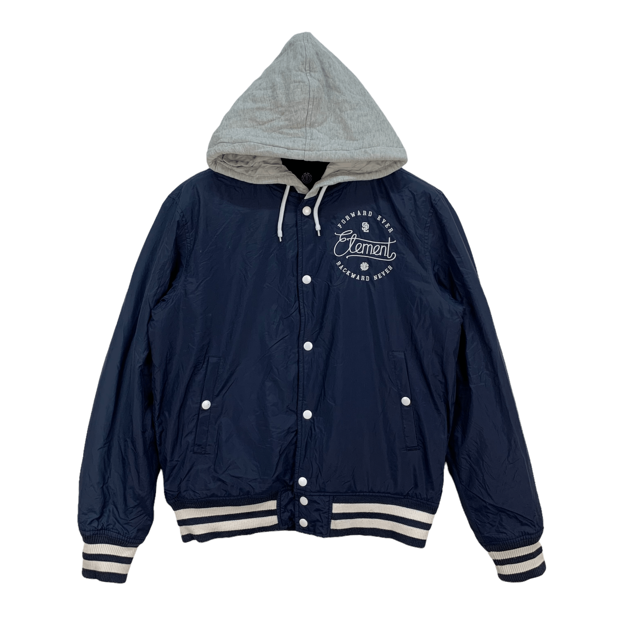 Element Element Embroidery Big Logo Hooded Varsity Jacket #3991-138 Size US M / EU 48-50 / 2 - 3 Thumbnail