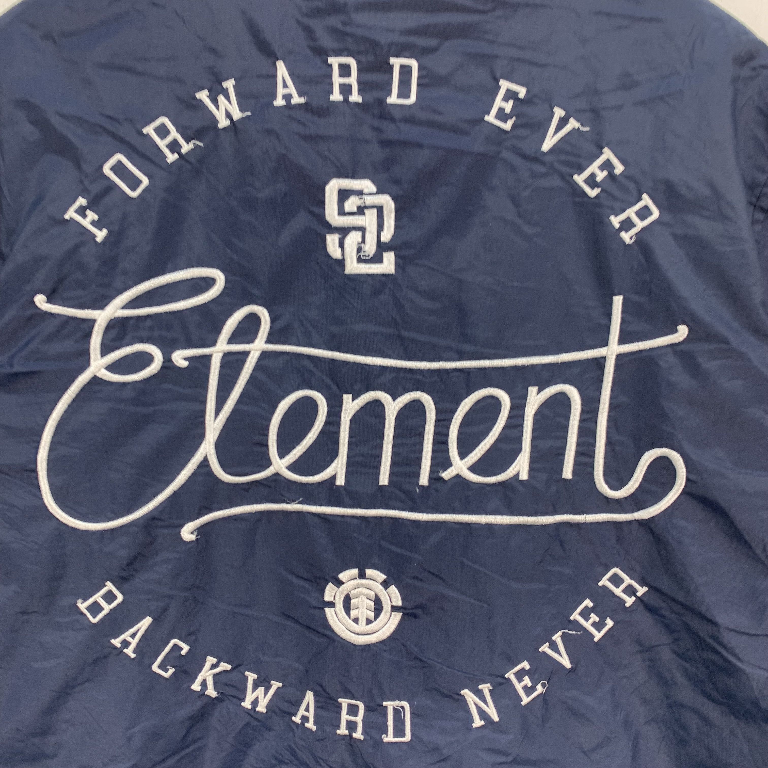 Element Element Embroidery Big Logo Hooded Varsity Jacket #3991-138 Size US M / EU 48-50 / 2 - 2 Thumbnail