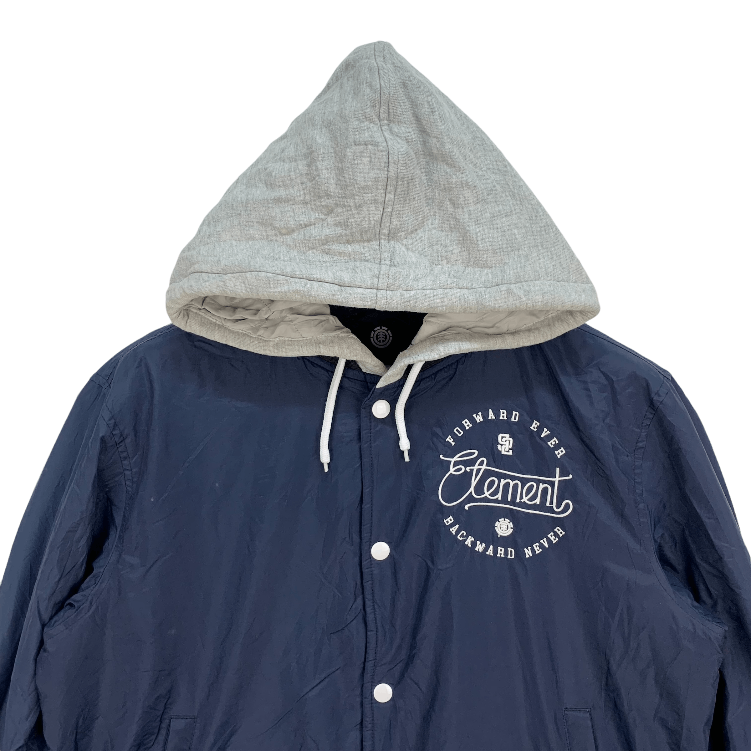 Element Element Embroidery Big Logo Hooded Varsity Jacket #3991-138 Size US M / EU 48-50 / 2 - 4 Thumbnail