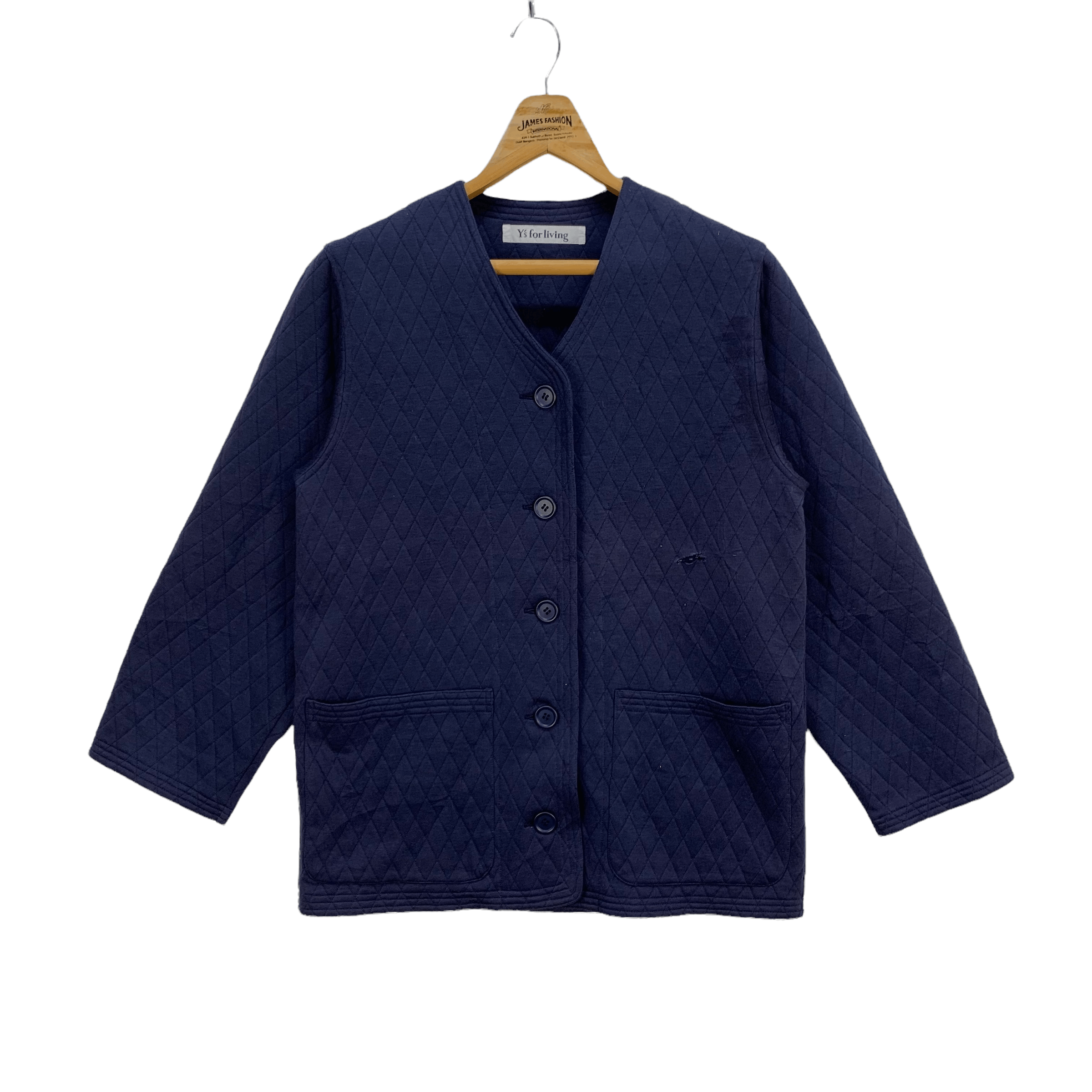 image of Avant Garde x Yohji Yamamoto Y's For Living Quilted Jacket 3997-138 in Bleu Navy, Men's (Size Small