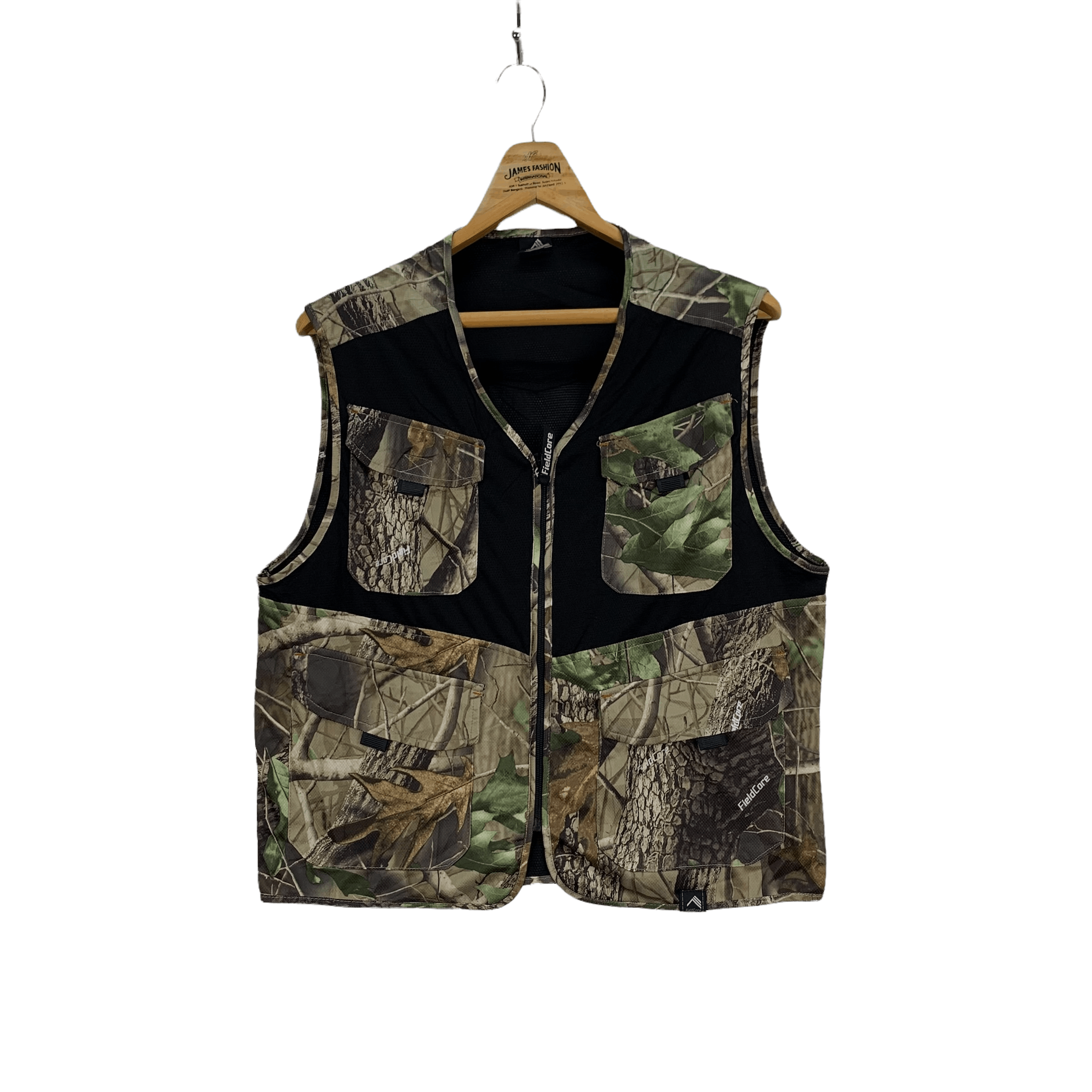 image of Hunter x Outdoor Life Fieldcore Fishing Hunting Tactical Real Tree Vest 3998-138 in Tree Camo (Size