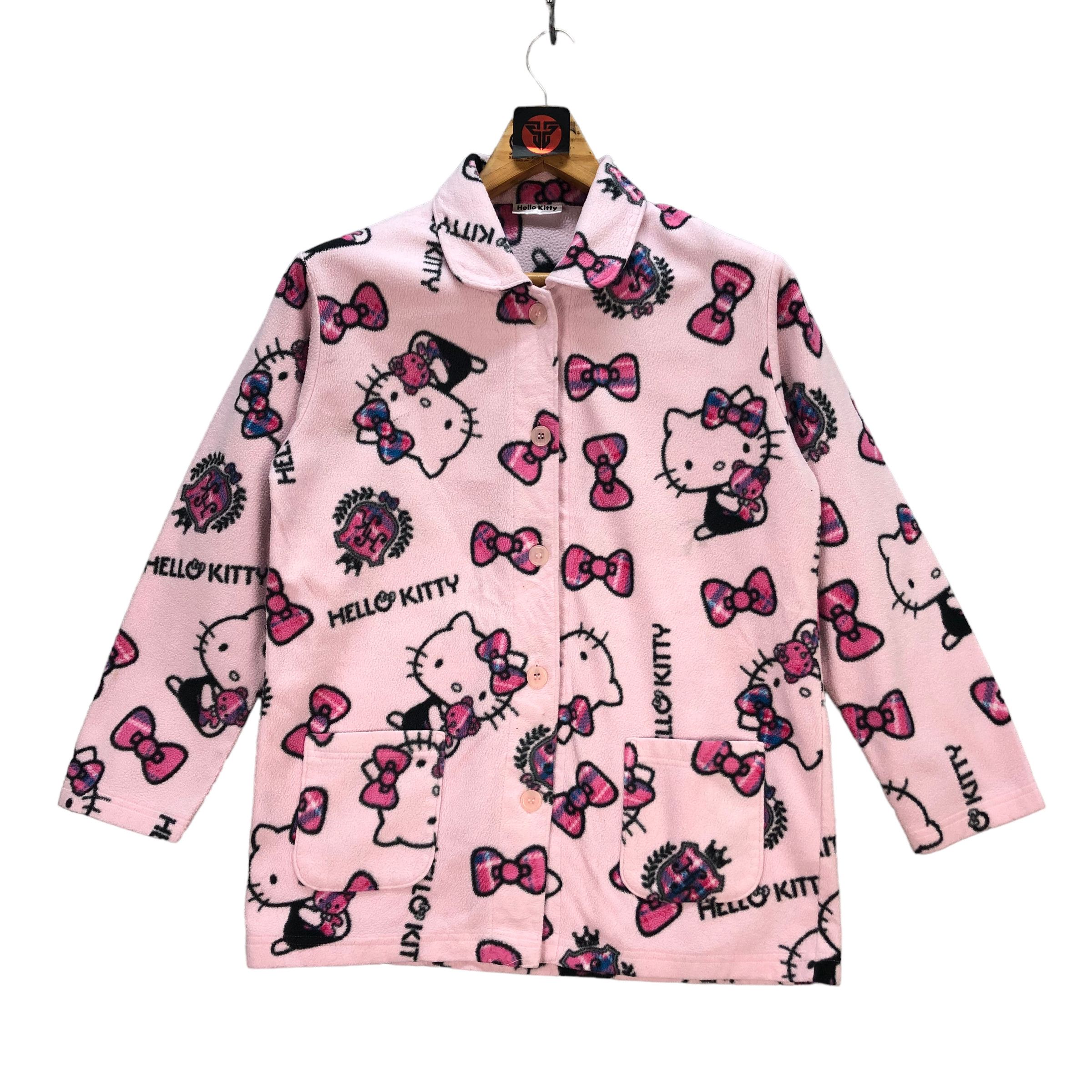 Japanese Brand HELLO KITTY FULLPRINT FLEECE #7121-110 Size L / US 10 / IT 46 - 1 Thumbnail